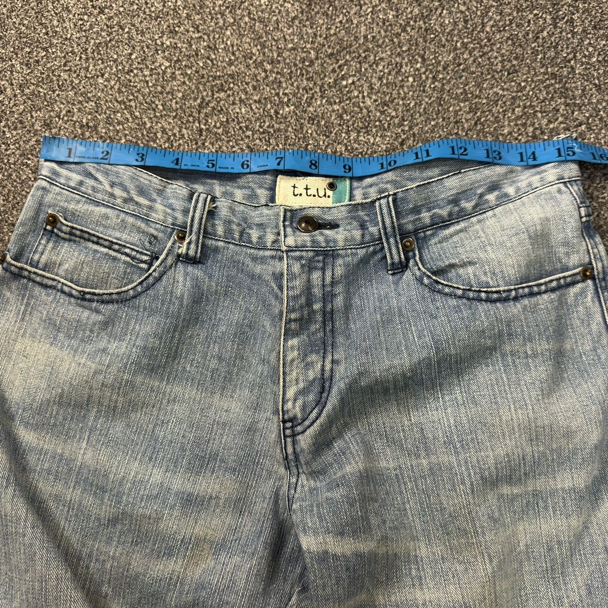 14th Addiction 🔥Japanese Double Layer Ttu Knit Distressed Denim y2k Style Size US 30 / EU 46 - 20 Thumbnail