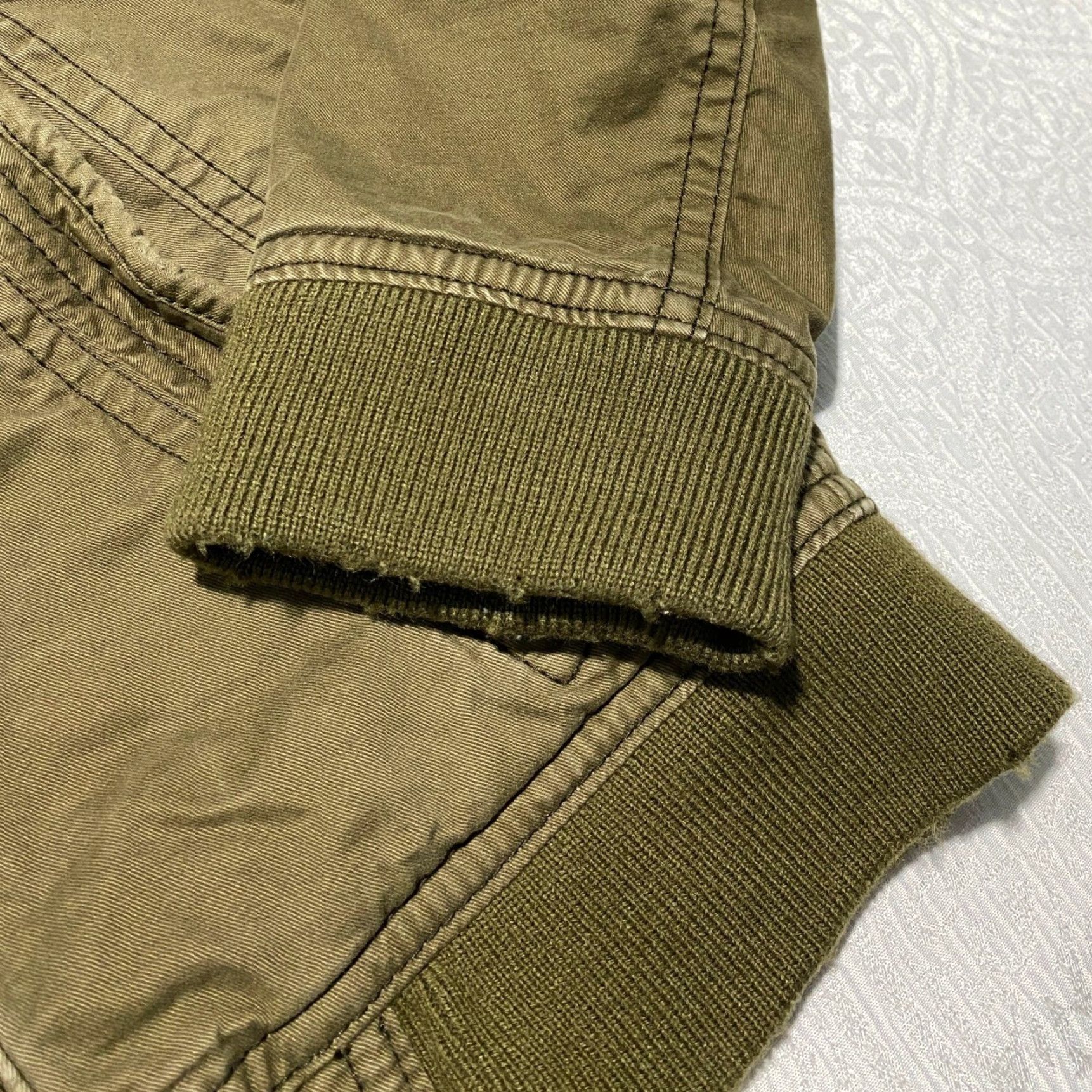 Abercrombie & Fitch VINTAGE Abercrombie & Fitch Men's Bomber Jacket Olive Green XL Cotton Canvas Full Zip Stand-Up Collar Casual Size US XL / EU 56 / 4 - 5 Thumbnail