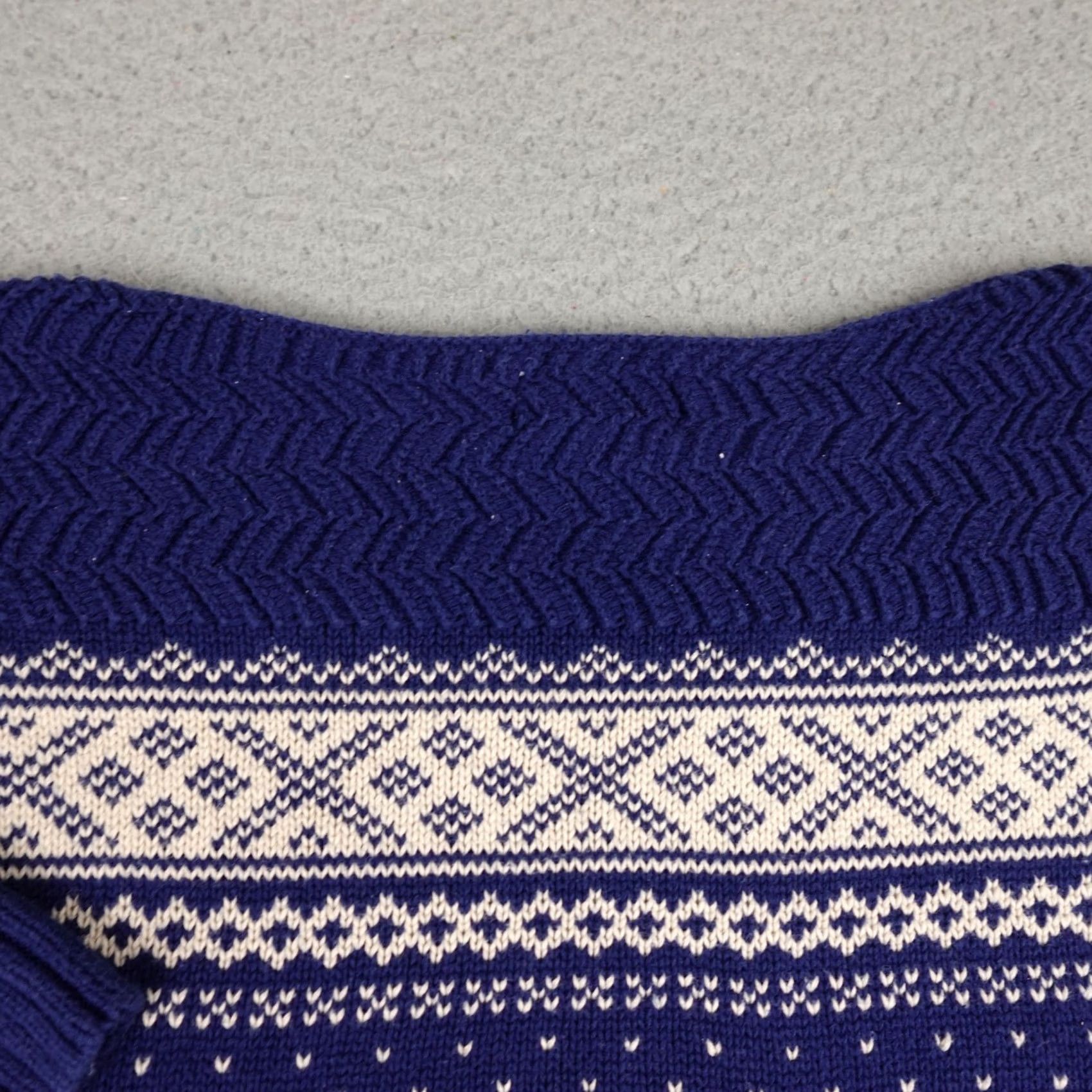 Ralph Lauren Denim & Supply Ralph Lauren Sweater Dress Womens L Blue Fair Isle 3/4 Sleeve Pullover Knit Crew Neck Size L / US 10 / IT 46 - 5 Thumbnail