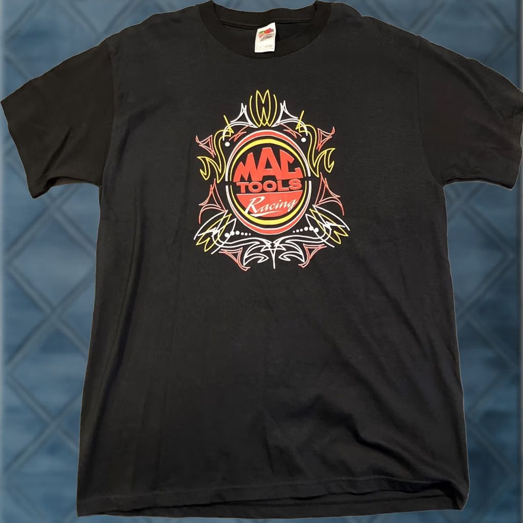 Fruit Of The Loom VINTAGE Fruit of the Loom Mac Tools Racing Black Pin Stripe T Shirt L Mens Shirt Short Sleeve Crew Neck Cotton NWOT Size US L / EU 52-54 / 3 - 1 Thumbnail