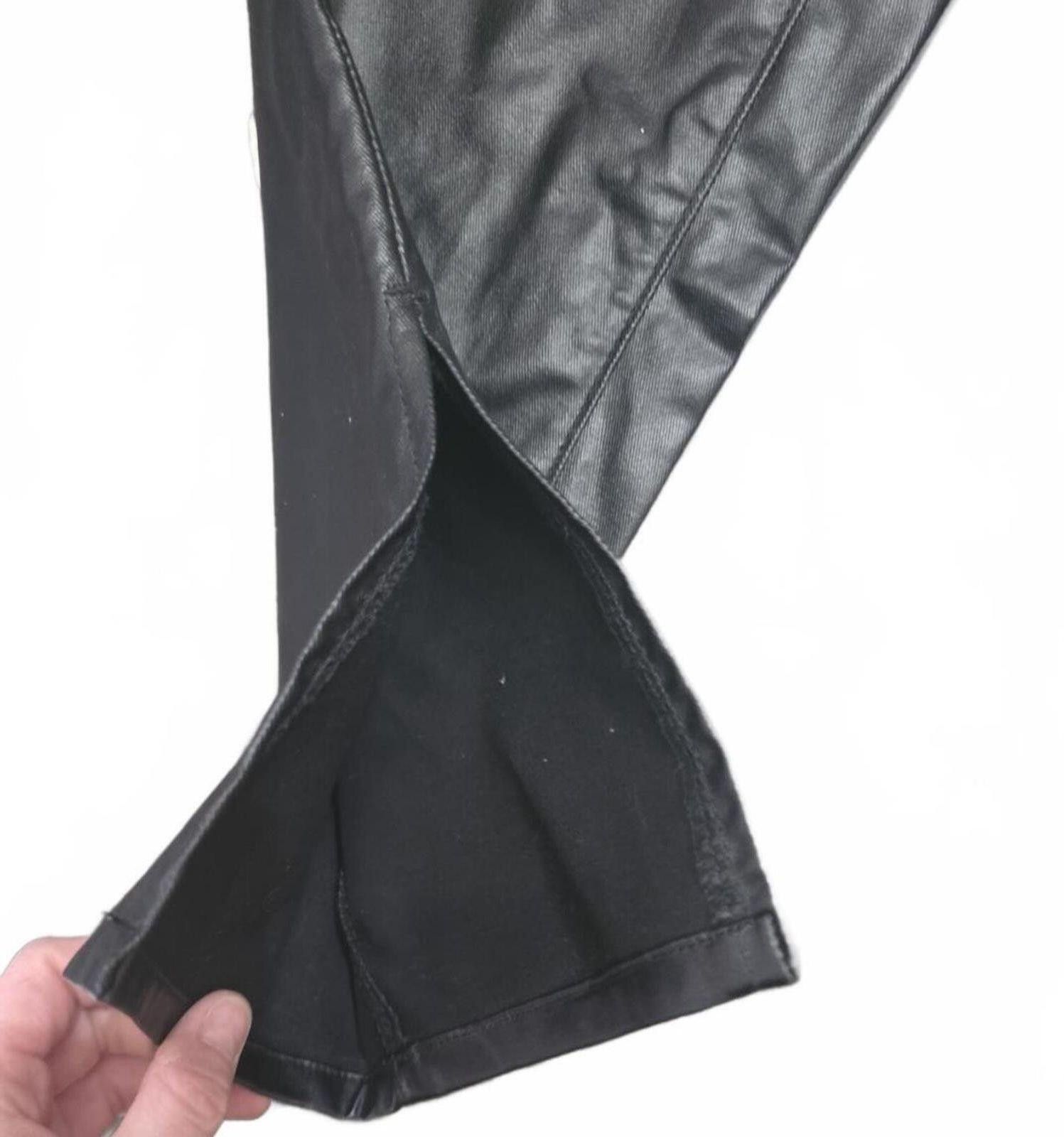 Other Nasty Gal Black Faux Leather Pants Size US 4 UK 8 EU 36 Slit Size 27" / US 4 / IT 40 - 6 Thumbnail