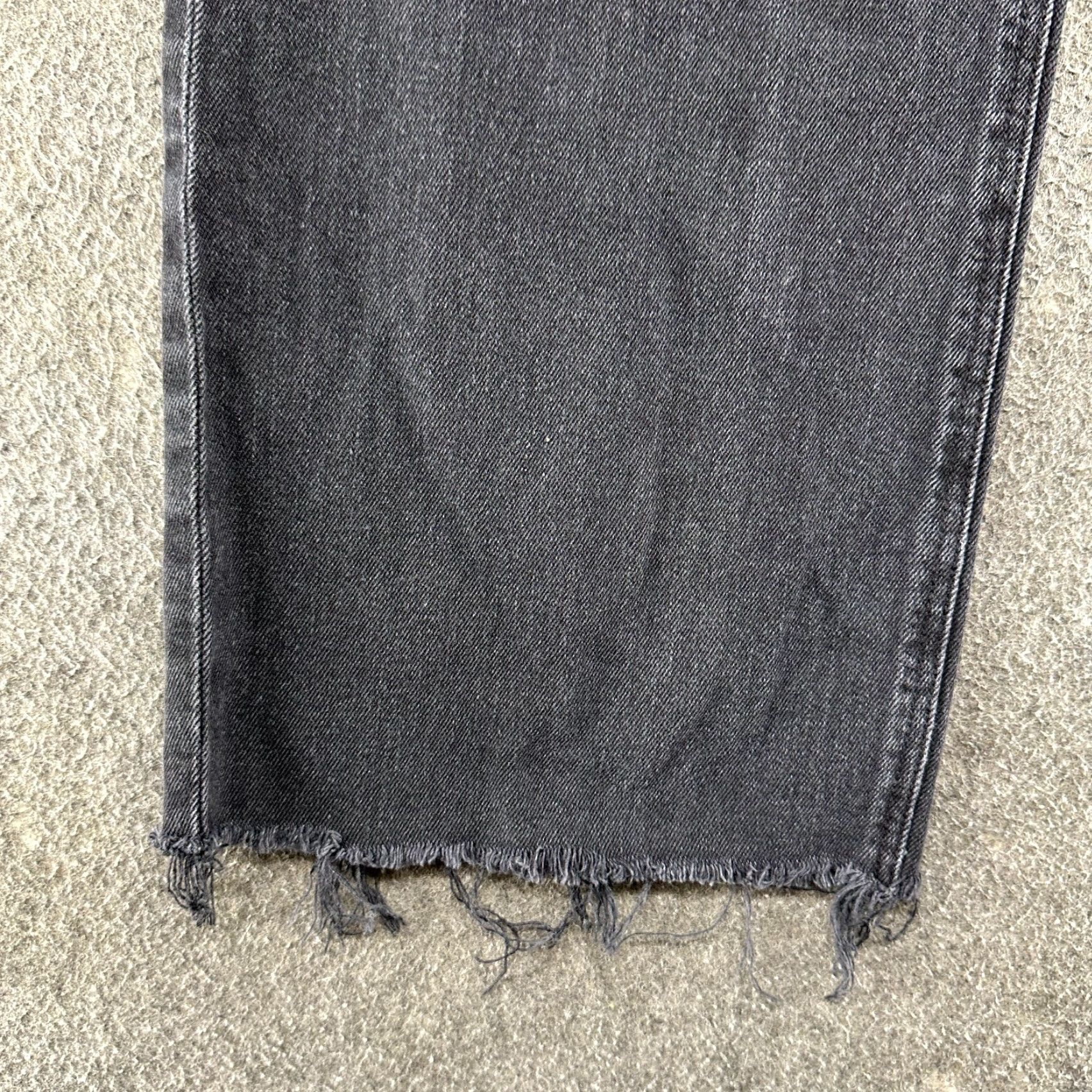 American Eagle Outfitters VINTAGE American Eagle Outfitters Jeans Womens 0 Long Black Curvy Super High Rise Baggy Straight 90s Grunge Retro Rock Distressed Jeans Womens 0 Black Size 25" / US 0 / IT 36 - 6 Thumbnail