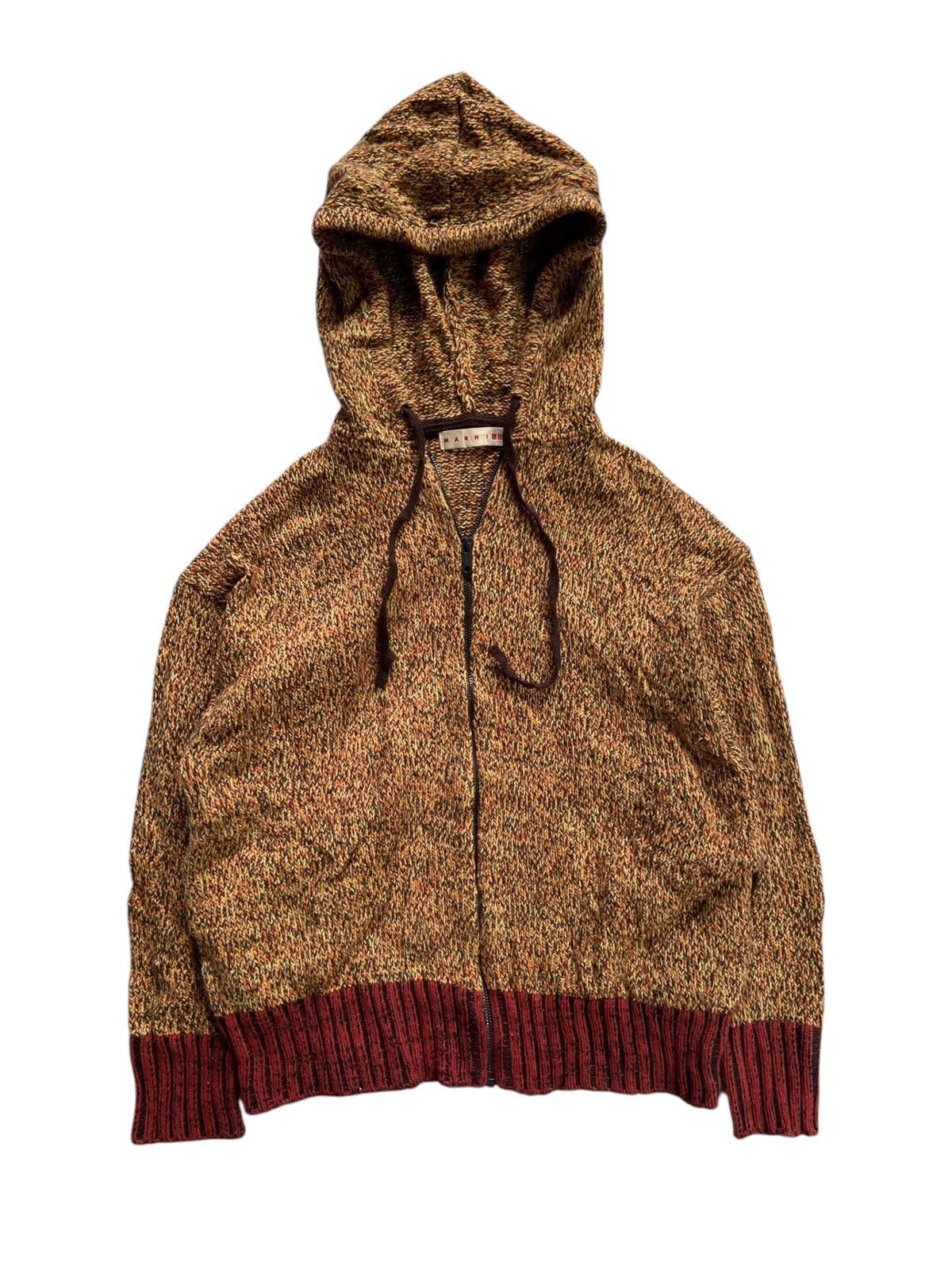 Marni Marni Stripe Knit Drawstring Mohair Hoodie | Grailed