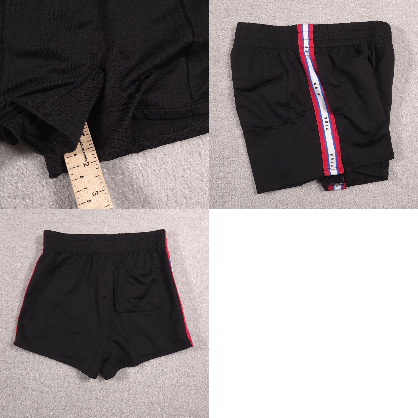 Pinko PINK Victoria's Secret Shorts Womens M Black Logo Side Stripe Athletic Gym Size 32" / US 10 / IT 46 - 8 Thumbnail