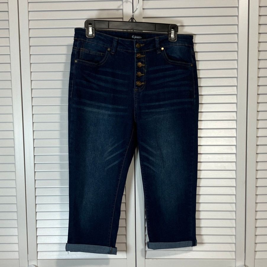 Other d. Jeans Denim Blue Mid Rise Button Fly Slim Capri Jeans 8 Size 30" / US 8 / IT 44 - 1 Thumbnail