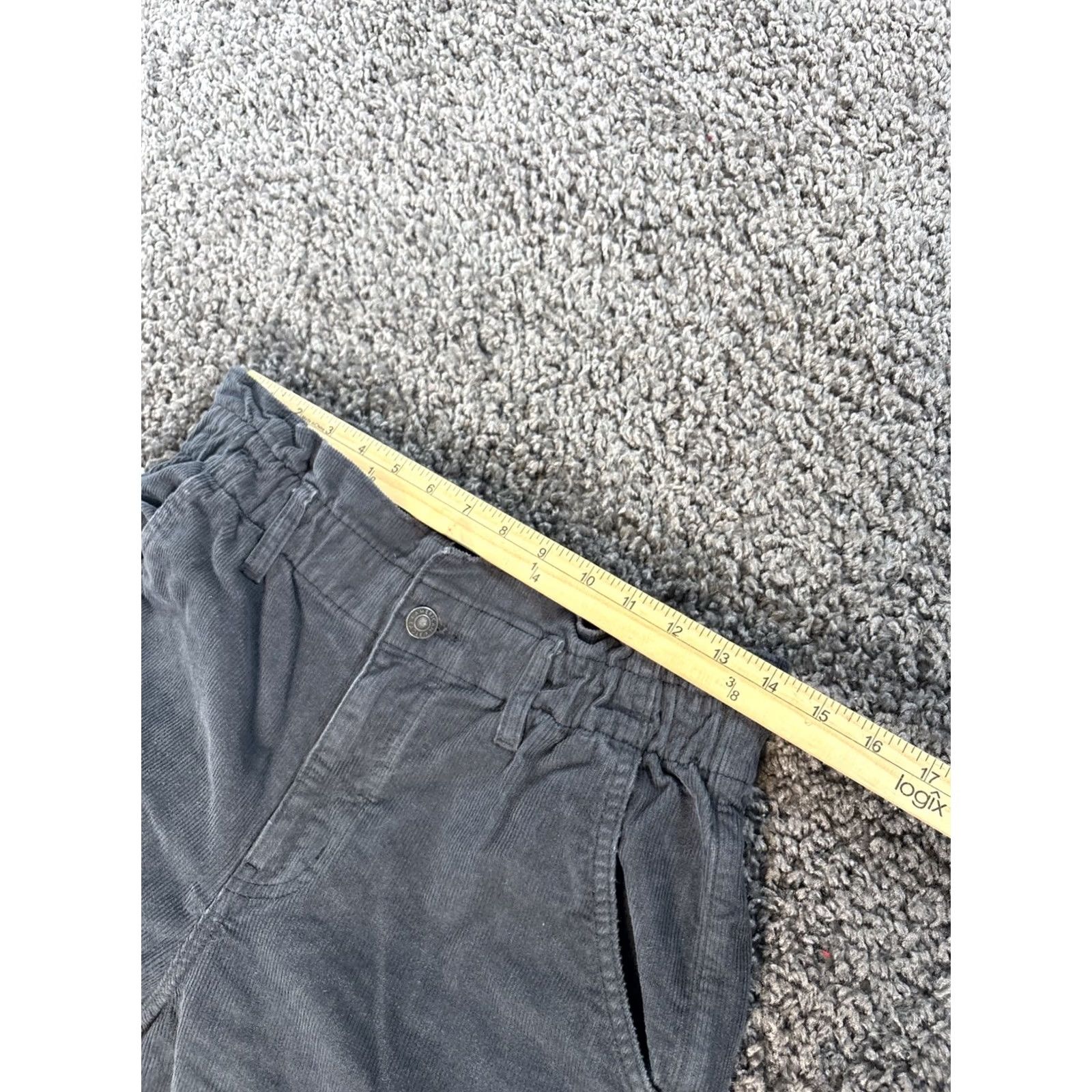 American Eagle Outfitters American Eagle Outfitters Pants Women 4 Short Blue Corduroy Barrel Leg High Rise Paper Bag Ankle Pocket Ruffle Size 28" / US 6 / IT 42 - 4 Thumbnail