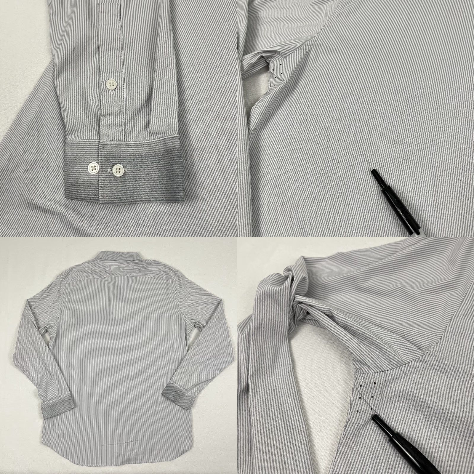 Vintage Ministry of Supply Shirt Mens 2XL XXL White Gray Striped Button Up Work Casual Size US XXL / EU 58 / 5 - 8 Thumbnail