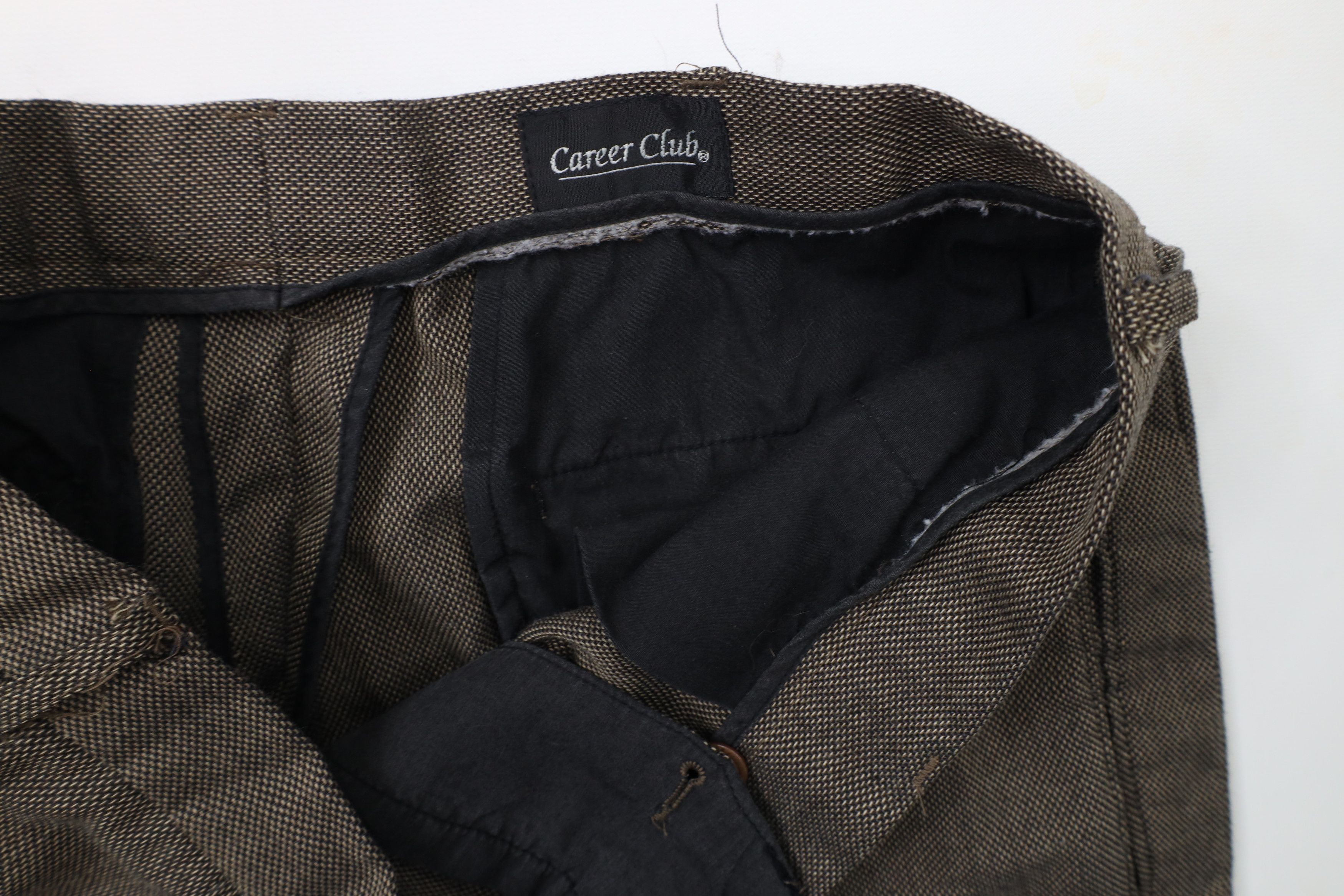 Vintage Vintage 90s Streetwear Rayon Blend Tweed Wide Leg Pants Size US 34 / EU 50 - 9 Thumbnail