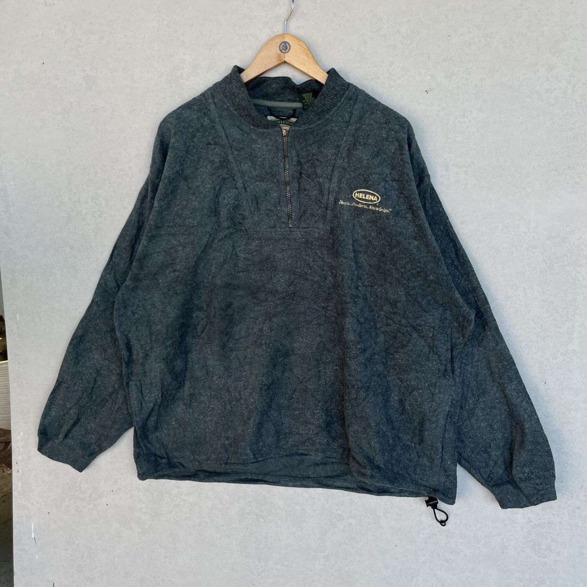 Other Vintage Green Quarter Zip Fleece Sweatshirt With Size XL Size US XL / EU 56 / 4 - 2 Thumbnail