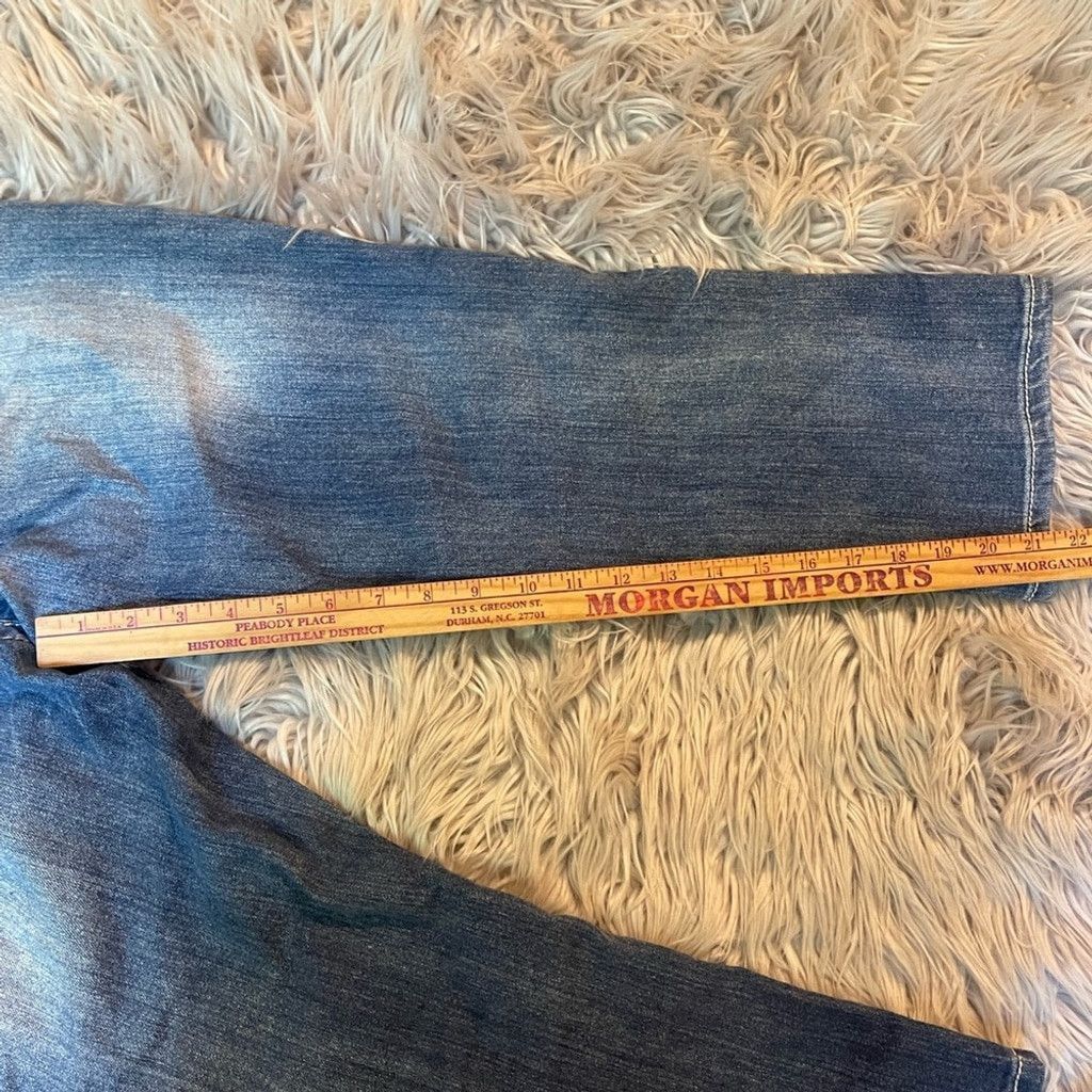 Other Denim Y2K faded cross jeans w detailing size 10 womens Size 32" / US 10 / IT 46 - 7 Thumbnail