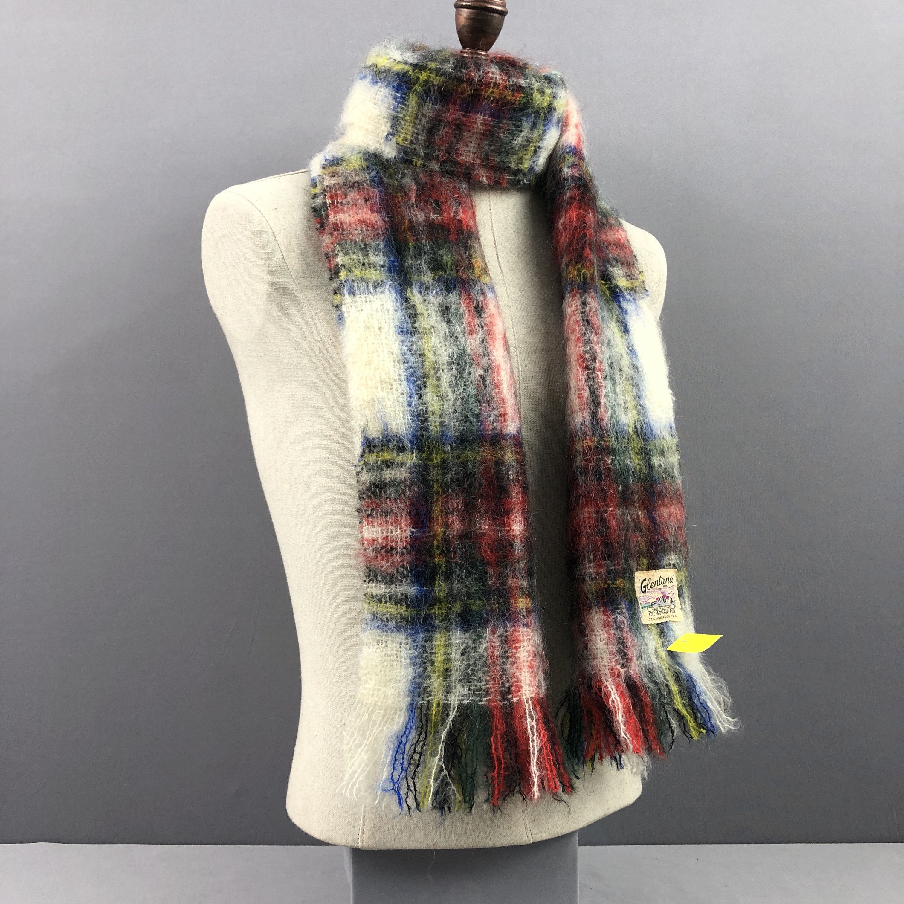 Vintage Vintage Glentana Scarf Scottish Tartan Mohair Wool Scarves Size ONE SIZE - 2 Thumbnail
