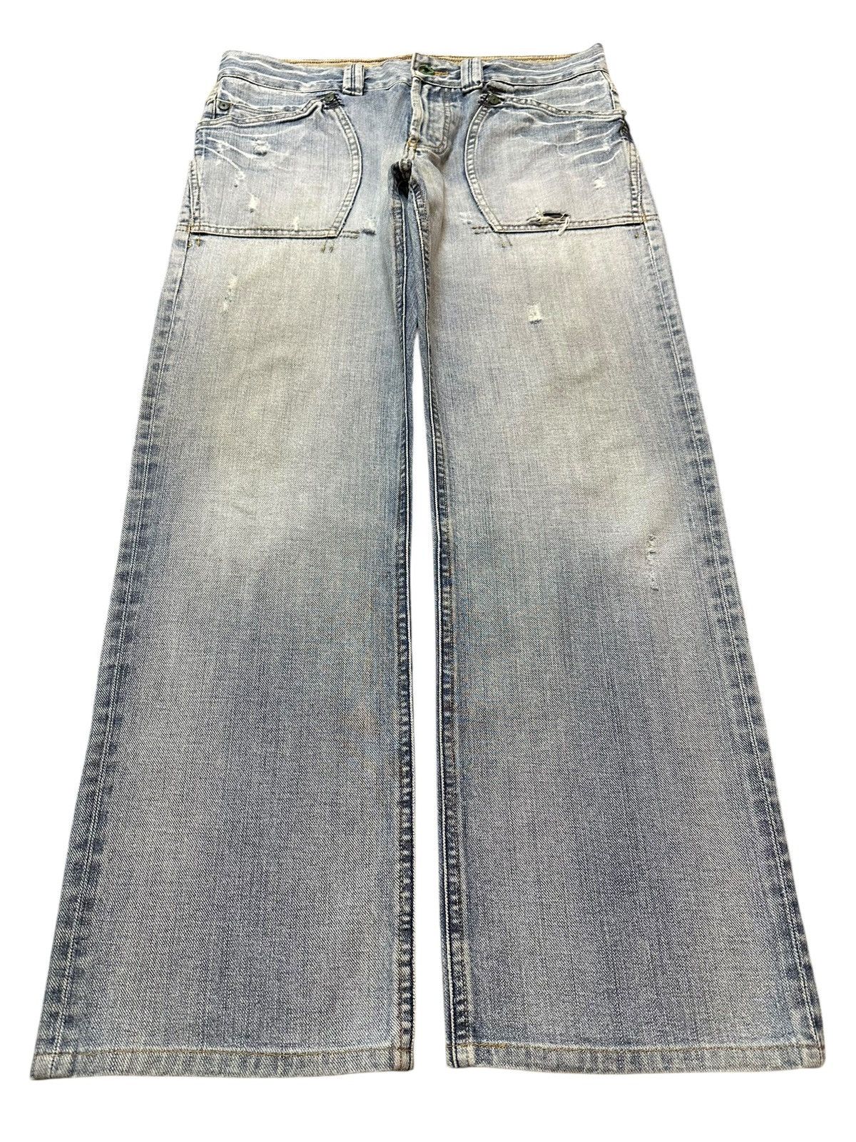 Hysteric Glamour Vintage Japanese Brand Blue Faded Wash Style Baggy Jeans Size US 34 / EU 50 - 1 Thumbnail
