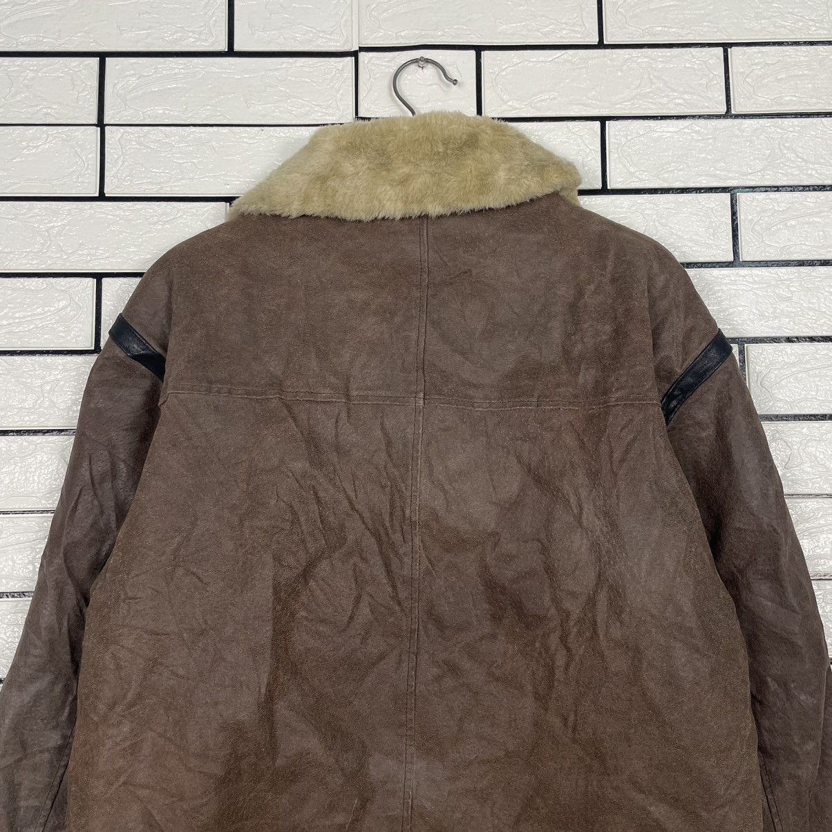 Japanese Brand Stocker Point B3 Shearling Sheepskin Bomber Jacket Size US M / EU 48-50 / 2 - 8 Thumbnail