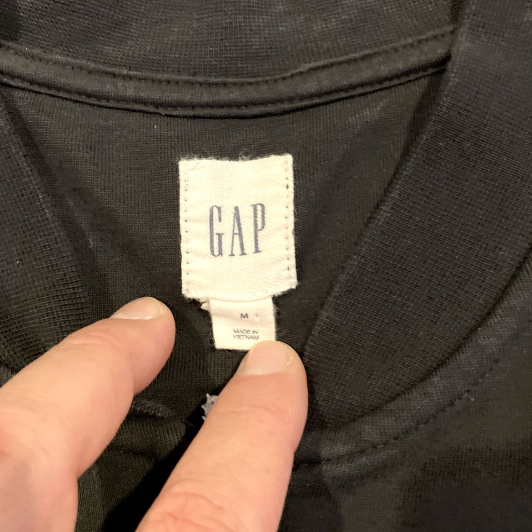 Gap VINTAGE Gap Track Jacket M Black Full Zip Chain Stitch OAHU Good Vibes Only Mens Size US M / EU 48-50 / 2 - 3 Thumbnail