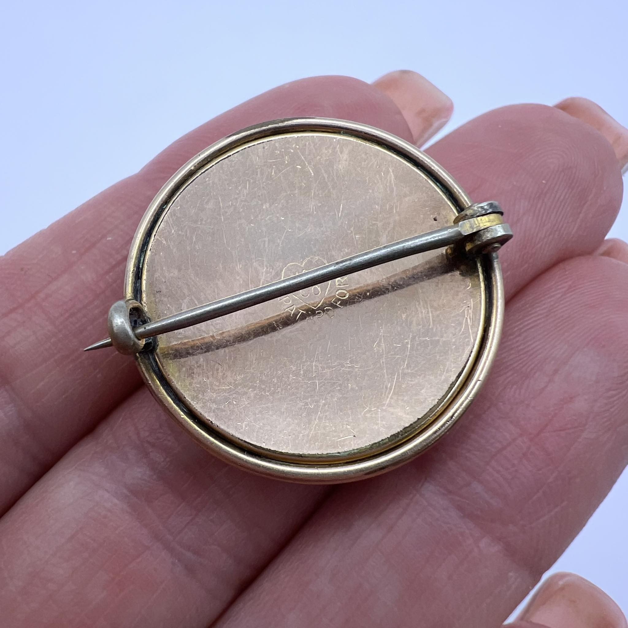 Vintage Wightman & Hough Art Nouveau Antique Pin Brooch Gold Plated Size ONE SIZE - 5 Thumbnail
