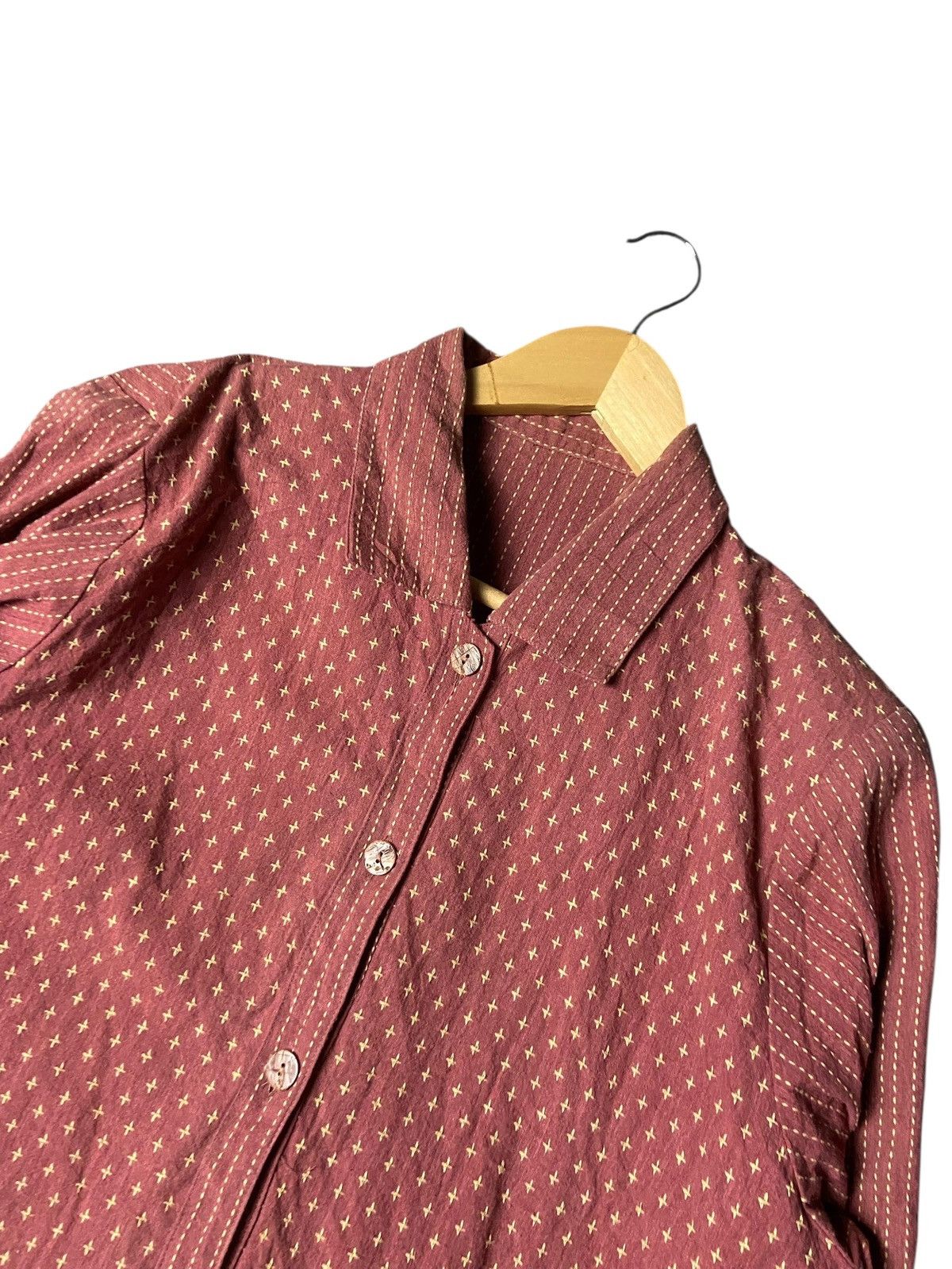Japanese Brand Japanese Brand Textured Button Up Shirts (170) Size M / US 6-8 / IT 42-44 - 4 Thumbnail