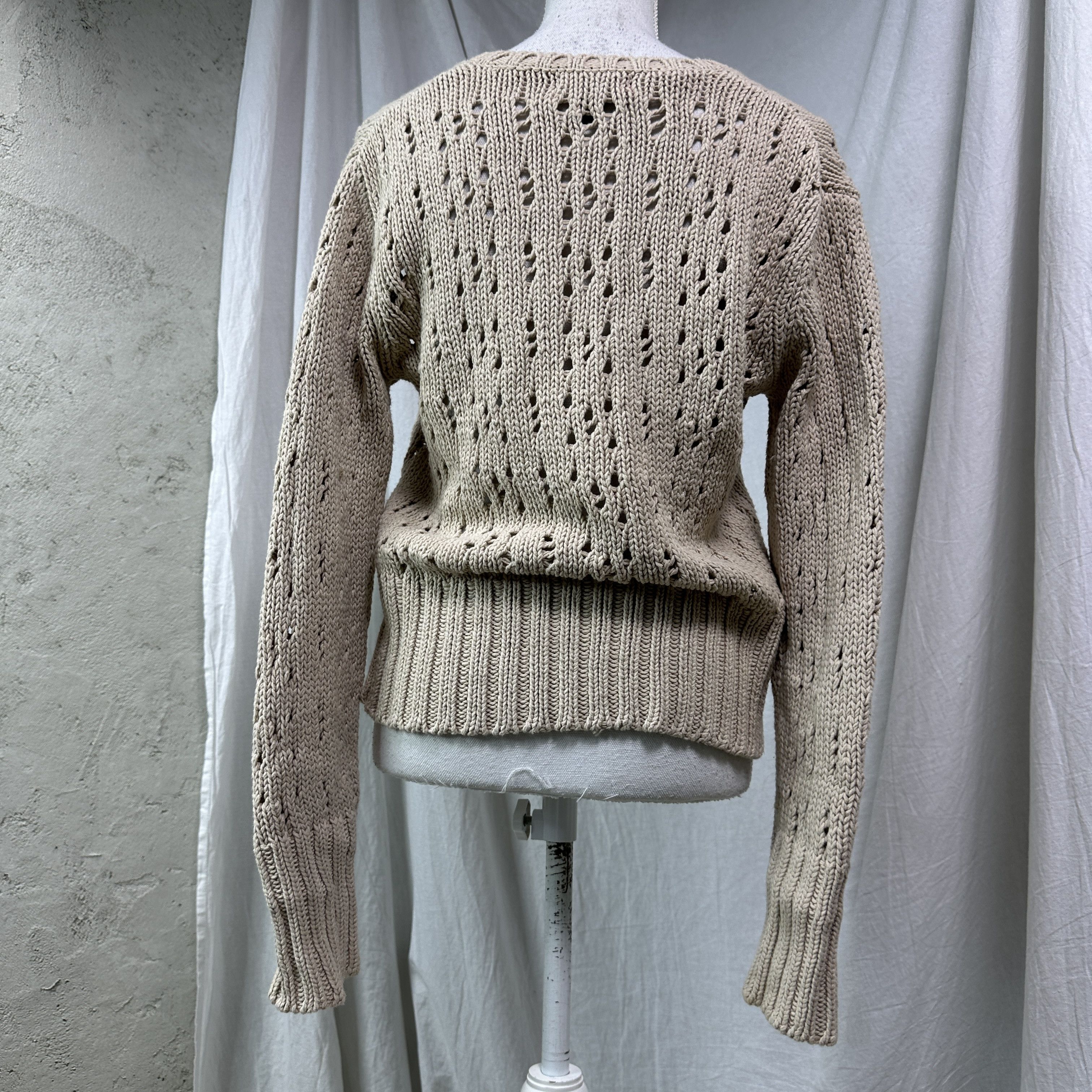 Vintage Vintage Avant Garde Cropped Distressed Sweater Y2K Size XL / US 12-14 / IT 48-50 - 6 Thumbnail