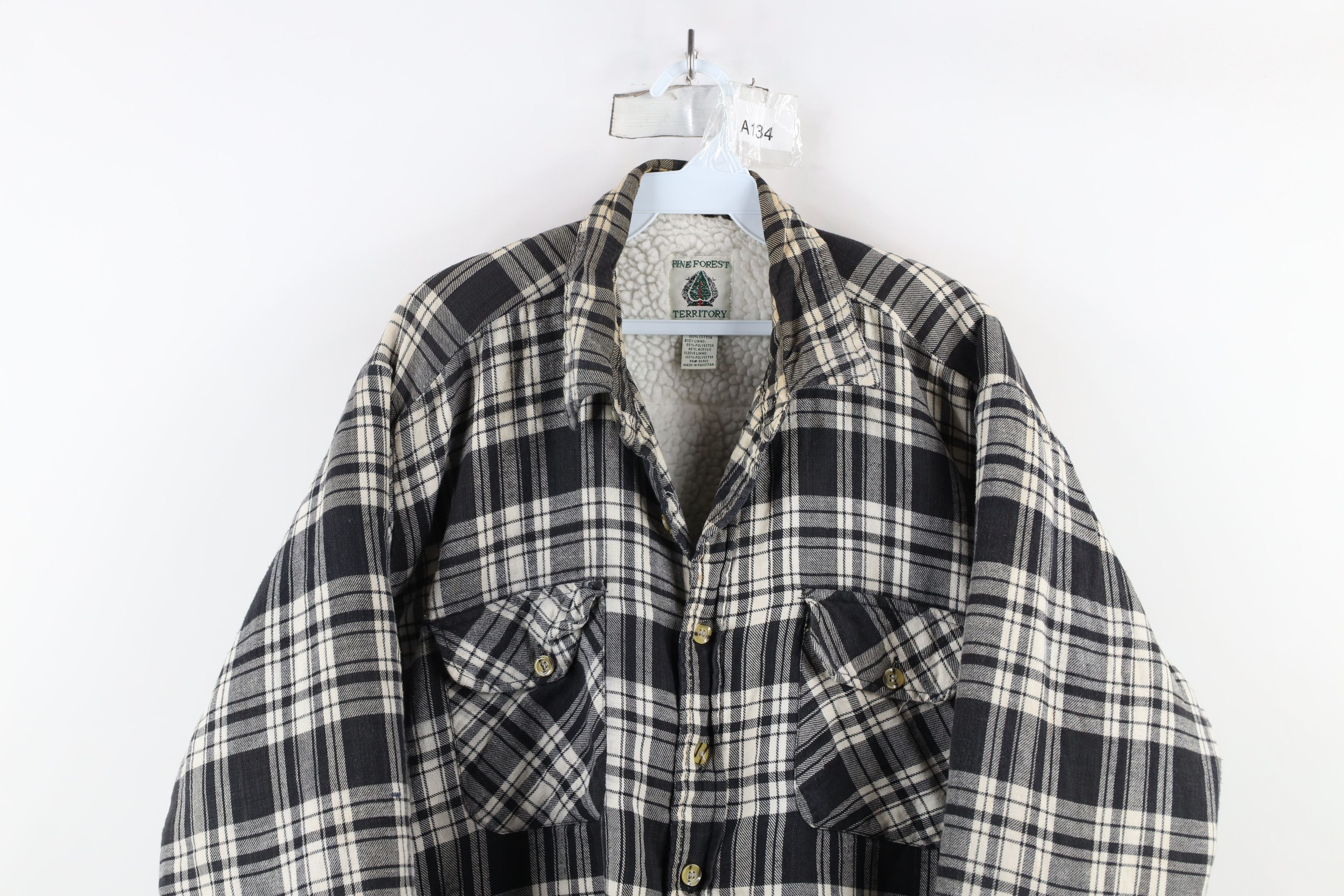 Vintage Vintage 90s Streetwear Fleece Lined Flannel Shirt Jacket Size US L / EU 52-54 / 3 - 2 Thumbnail