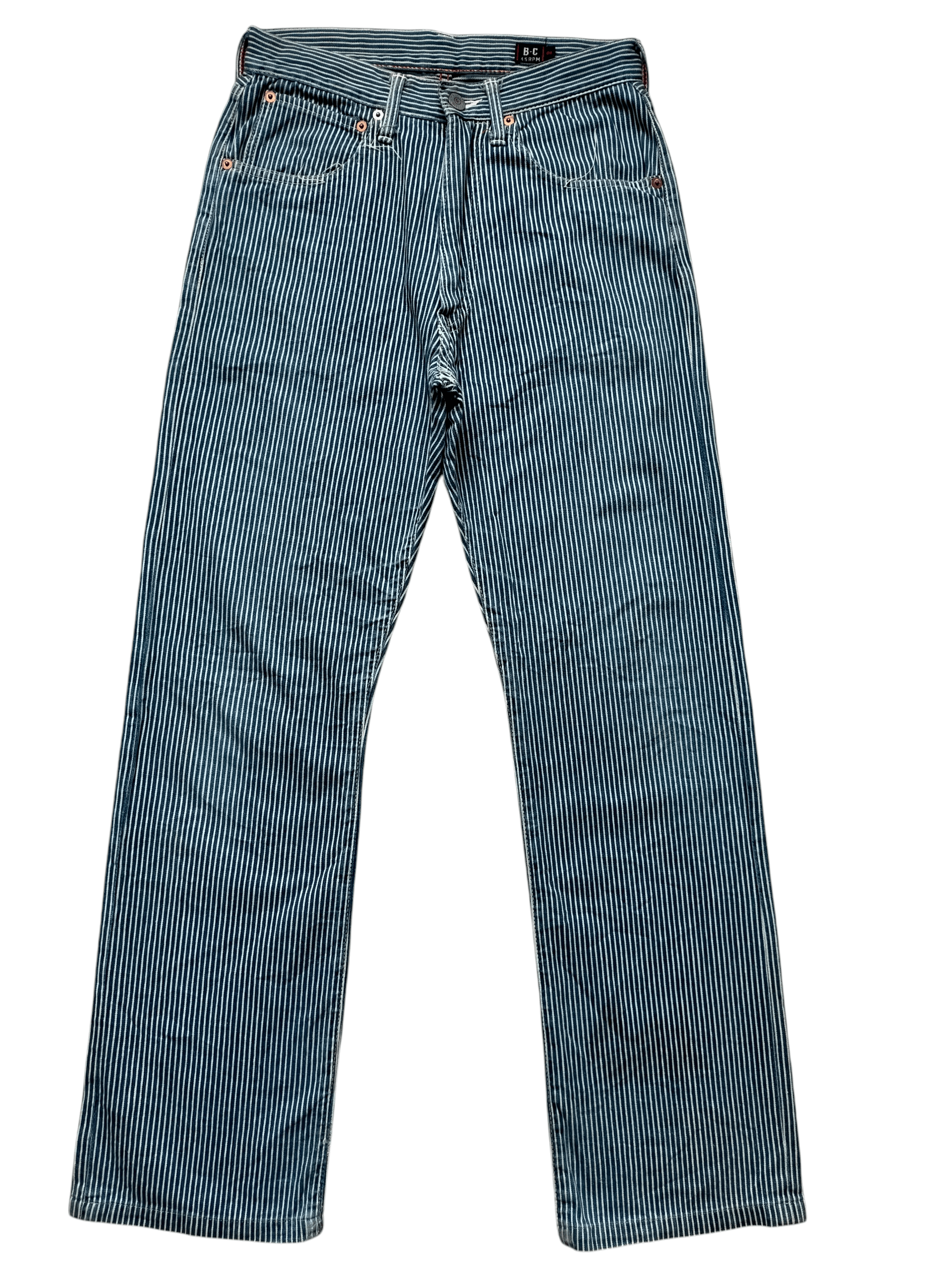 45rpm 45rpm Hickory Stripe Japan Denim pants Size US 28 / EU 44 - 1 Thumbnail