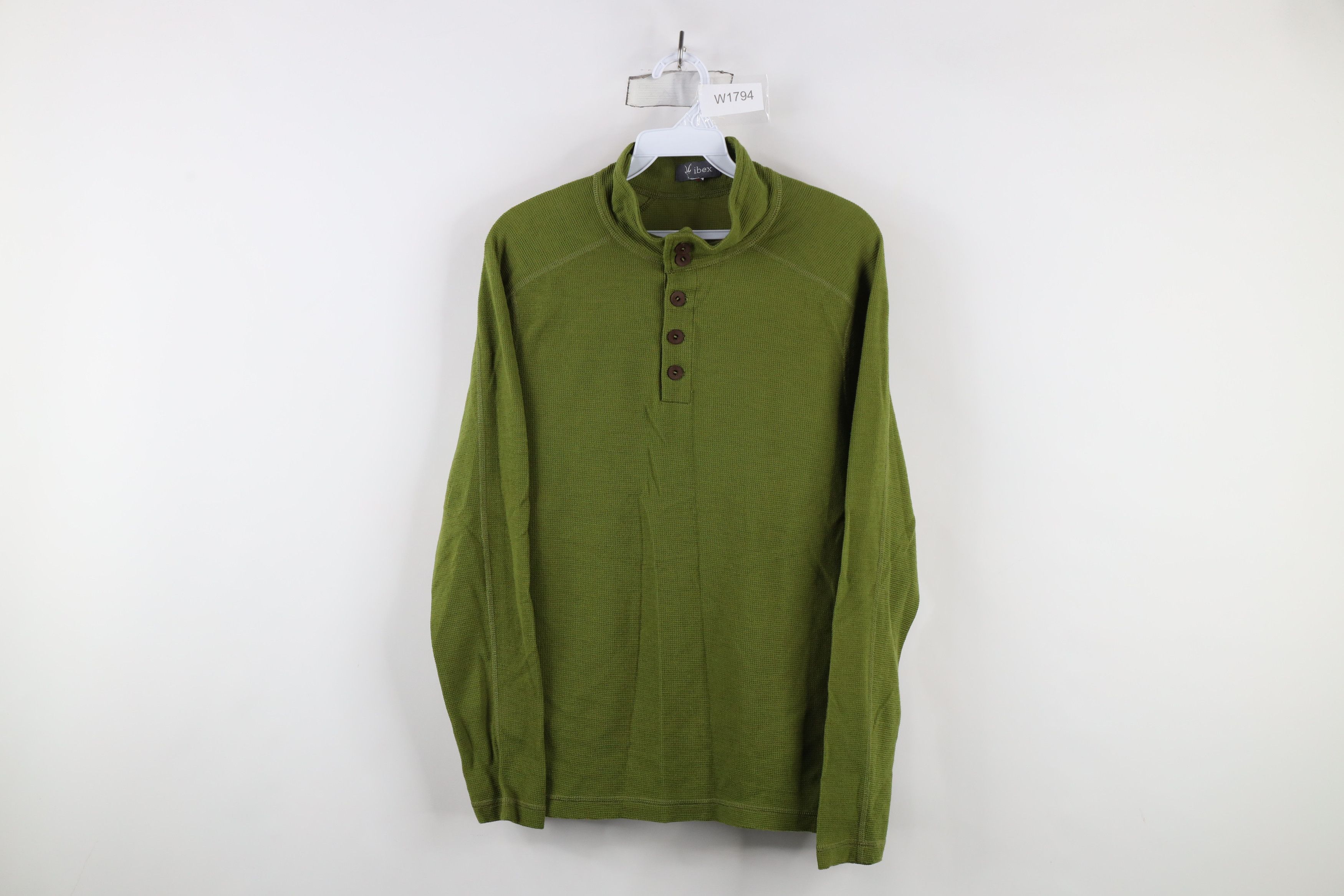 Ibex × Vintage Ibex Merino Wool Blend Waffle Knit Henley Sweater USA Size US S / EU 44-46 / 1 - 1 Thumbnail