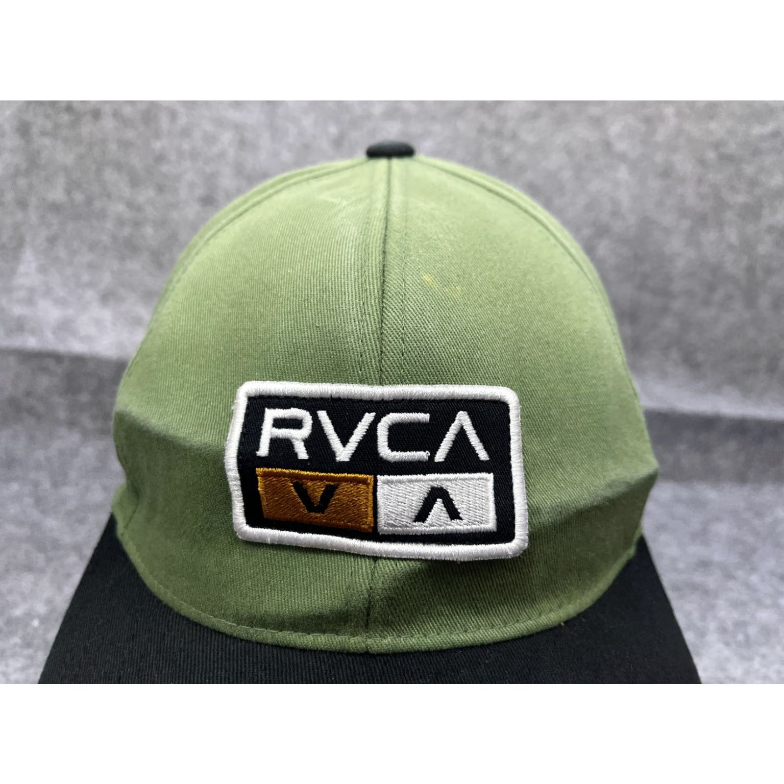 RVCA RVCA Hat Cap Fitted Adult One Size Green Cotton Spandex Twill Baseball Cap Beach Outdoor Casual Mens Size ONE SIZE - 2 Thumbnail