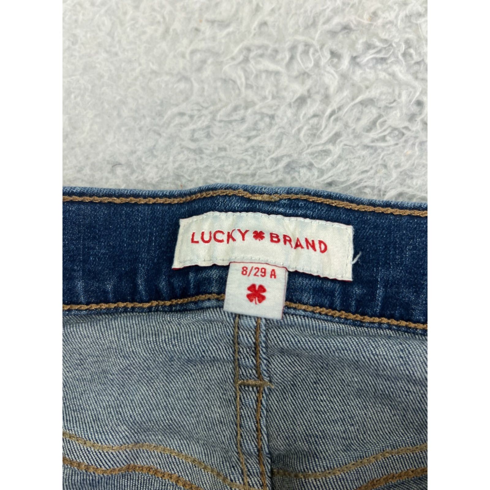 Vintage VINTAGE not applicable; rely on original: "Lucky Pants Womens 8 Blue Denim Jeans Ava Mid Rise Skinny Cotton Blend 29x25" Size 30" / US 8 / IT 44 - 6 Thumbnail