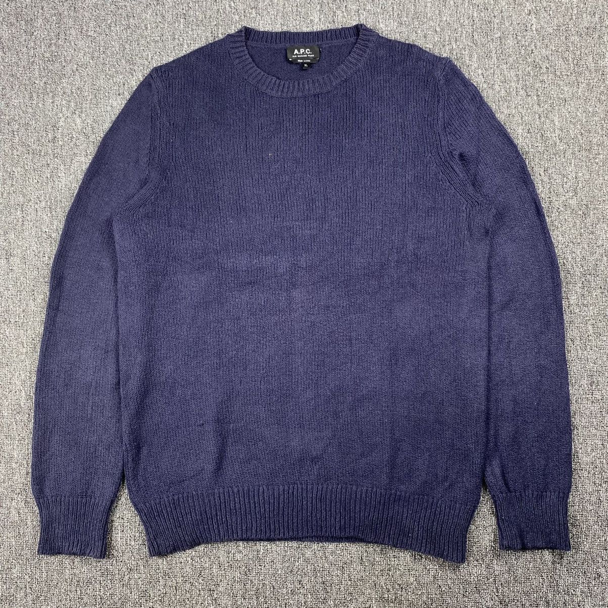 A.P.C. A.P.C Knit Sweater in Navy Size US XL / EU 56 / 4 - 1 Thumbnail