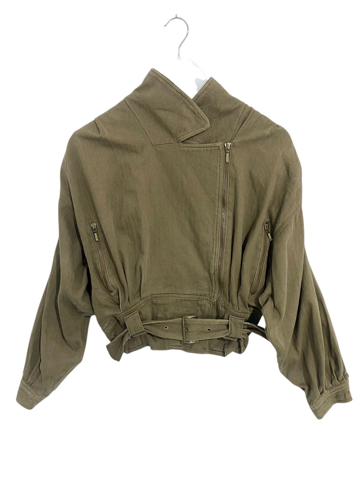 Vintage Rare Vintage Elle Christine Biker Cropped Bomber Jacket Size US S / EU 44-46 / 1 - 3 Thumbnail