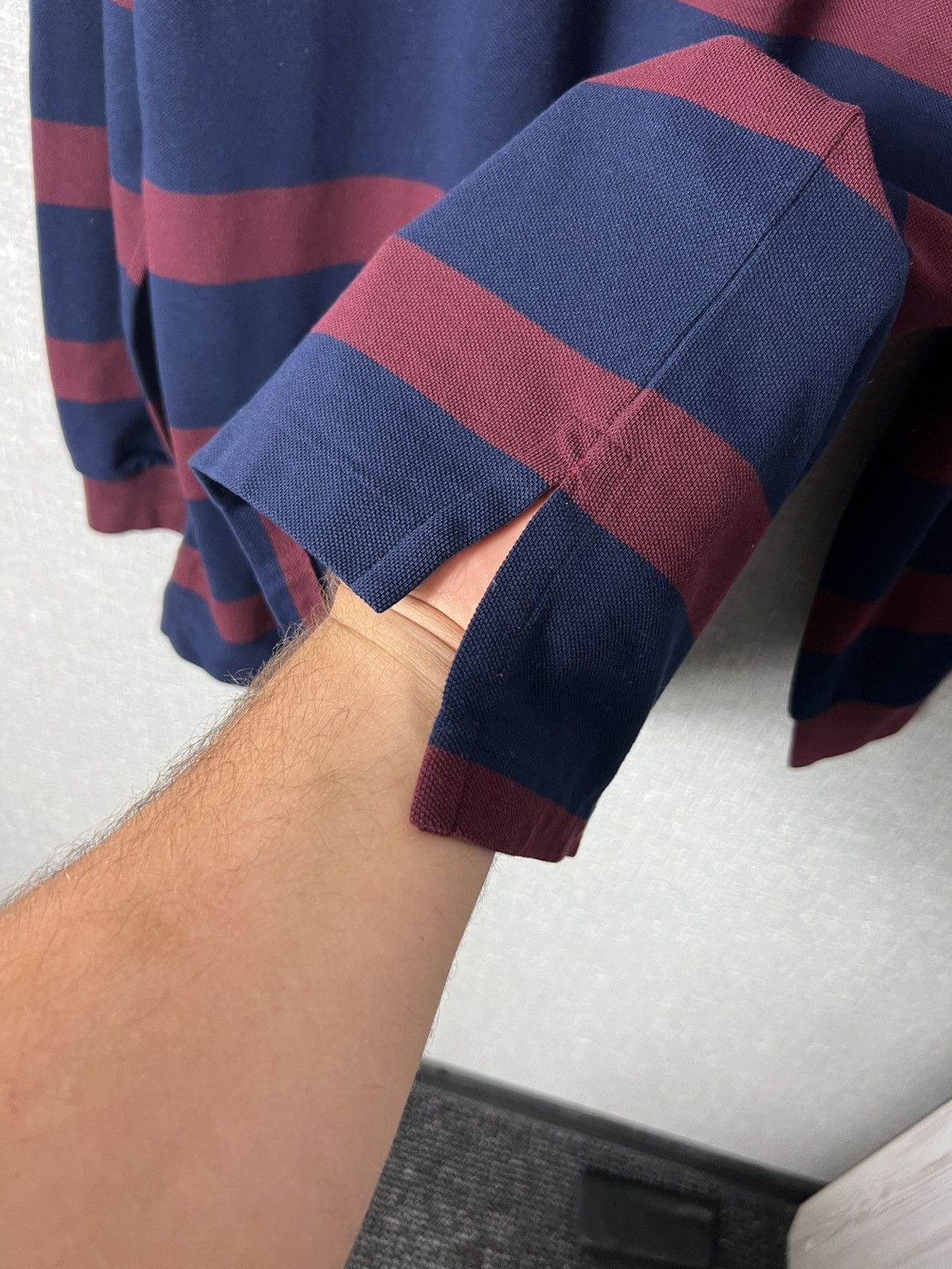 Polo Ralph Lauren Vintage Ralph Lauren Golf Striped Rugby Polo Long Sleeve Size US XL / EU 56 / 4 - 12 Thumbnail