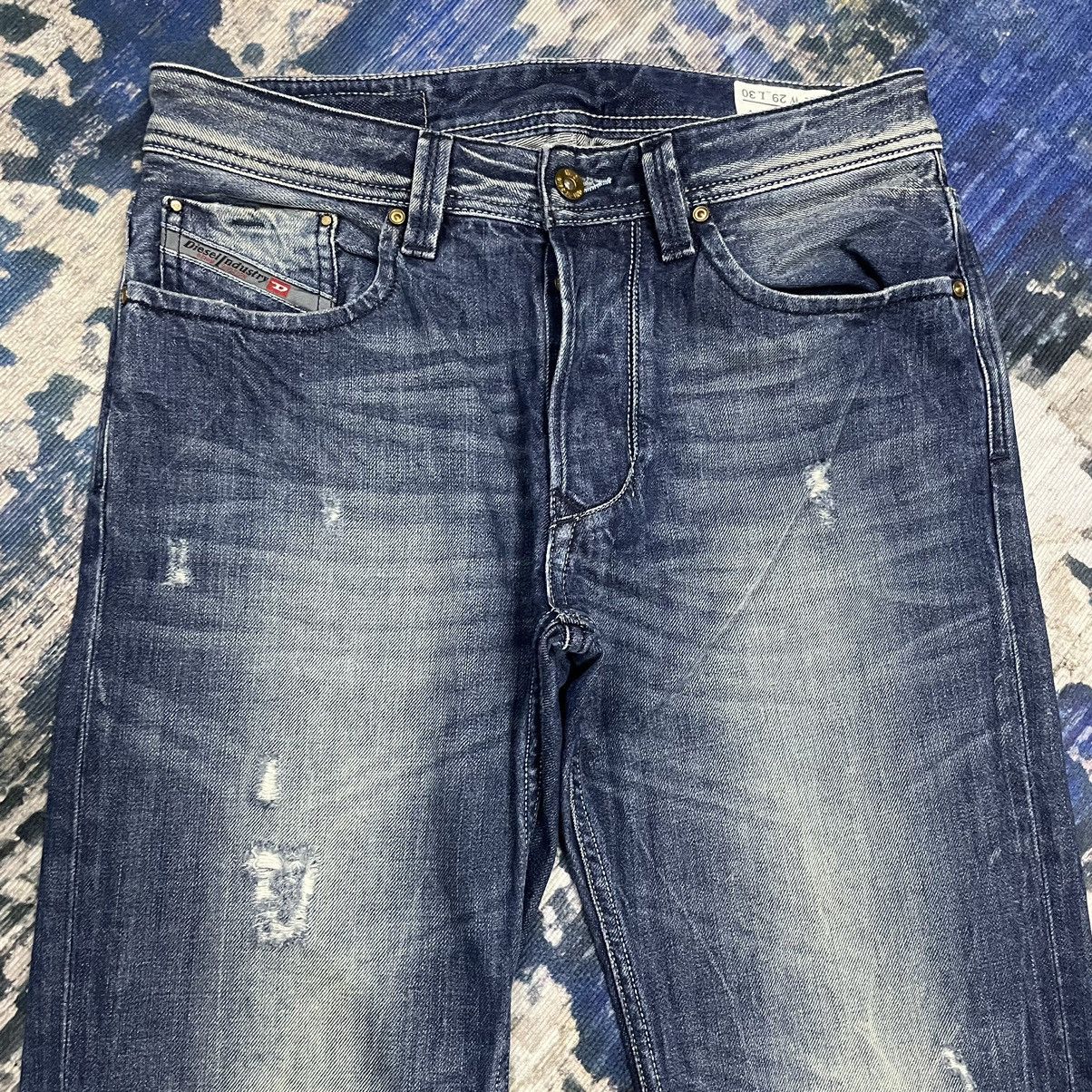 Diesel Diesel Industry Distressed Faded Straight Jeans Size US 31 - 3 Thumbnail