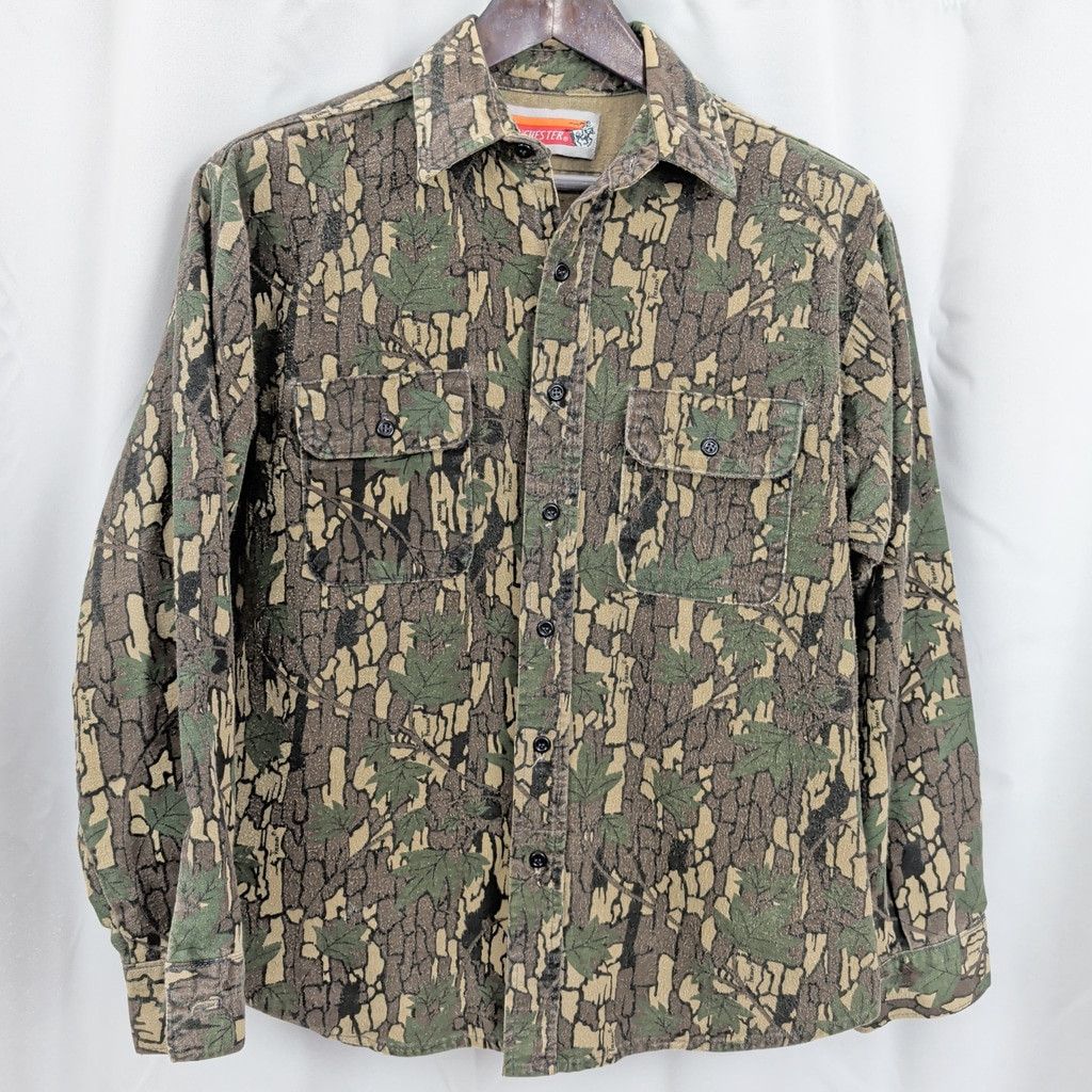 Vintage × Winchester Vintage Winchester Trebark Woodland Chamois Flannel Shirt Size US M / EU 48-50 / 2 - 3 Thumbnail