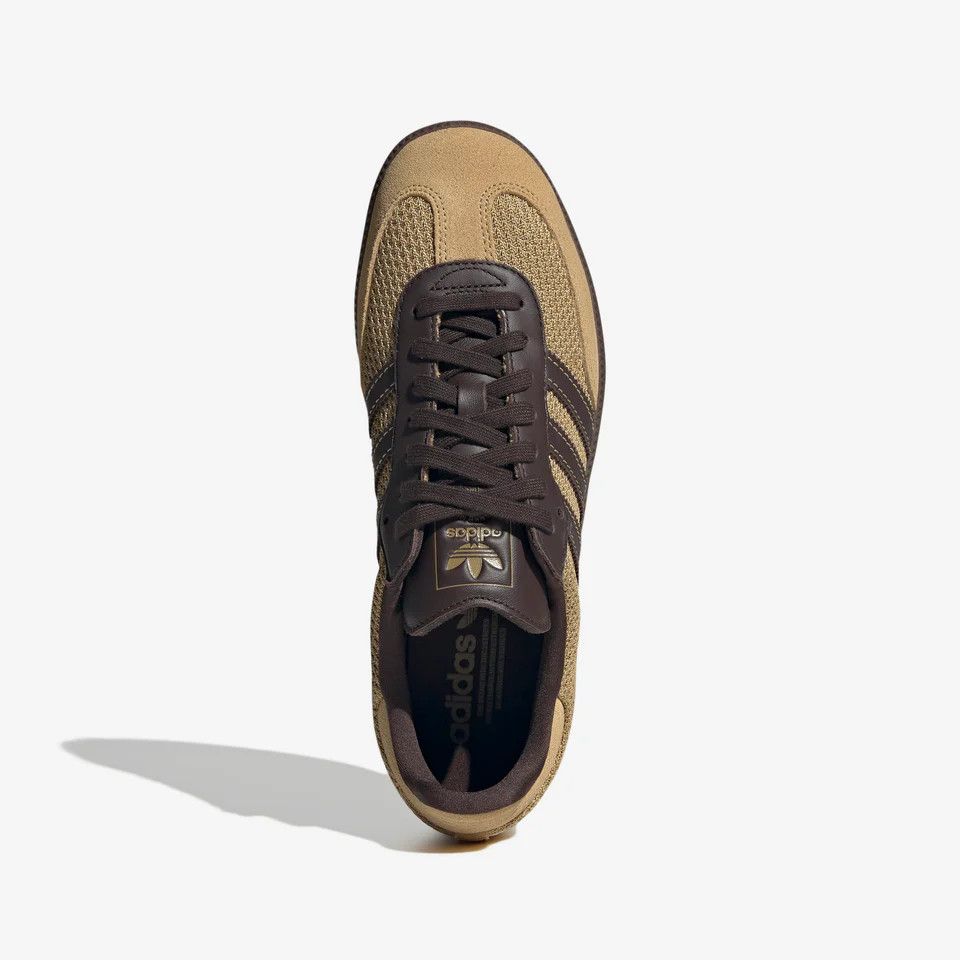 Adidas o1mle0426 Unisex Samba Low-Top Sneakers in Beige/Dark Brown Size US 12 / EU 45 - 2 Thumbnail