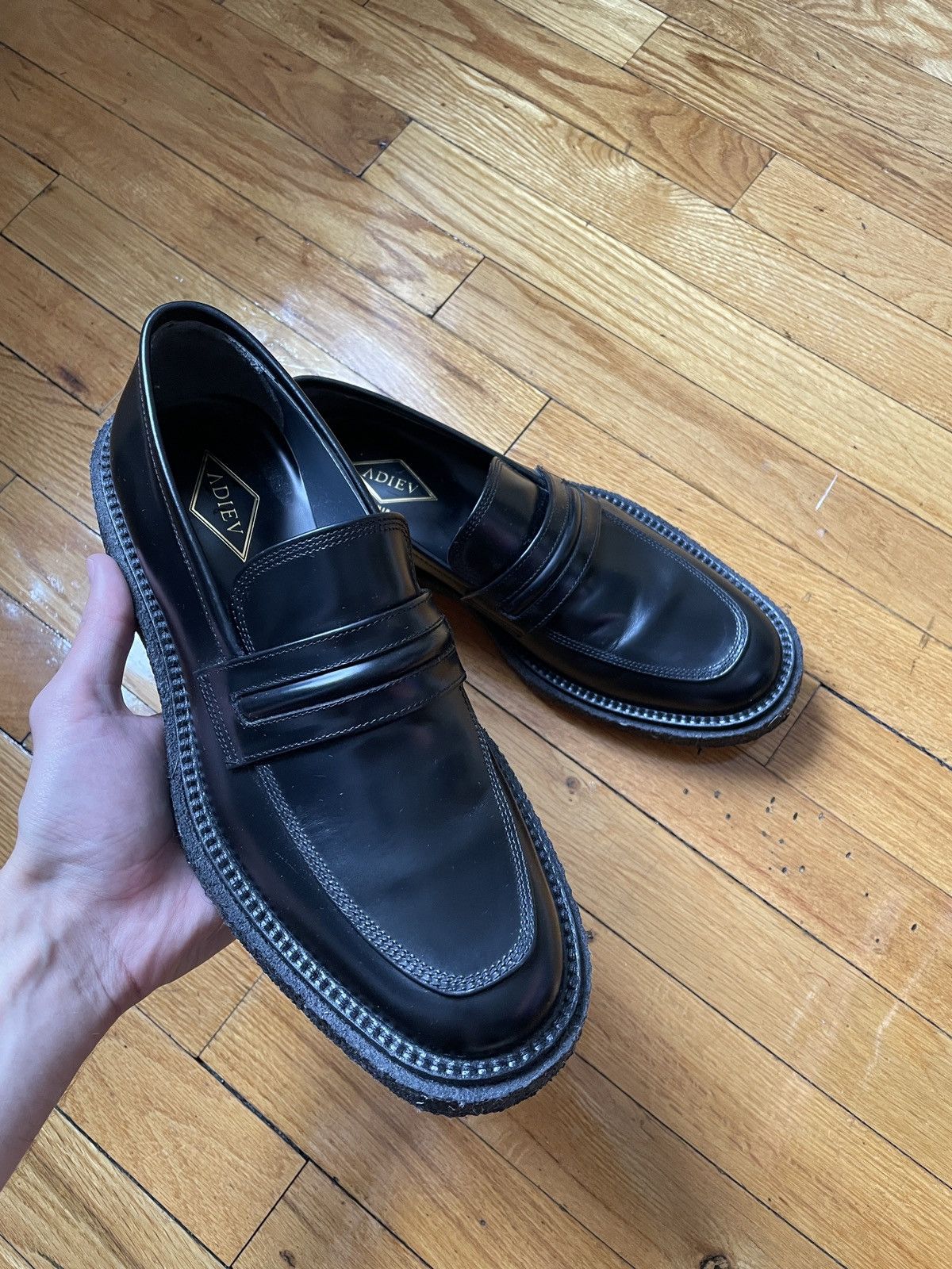Adieu Paris Adieu / ADIEV Black Leather Type 5 Loafers | Grailed