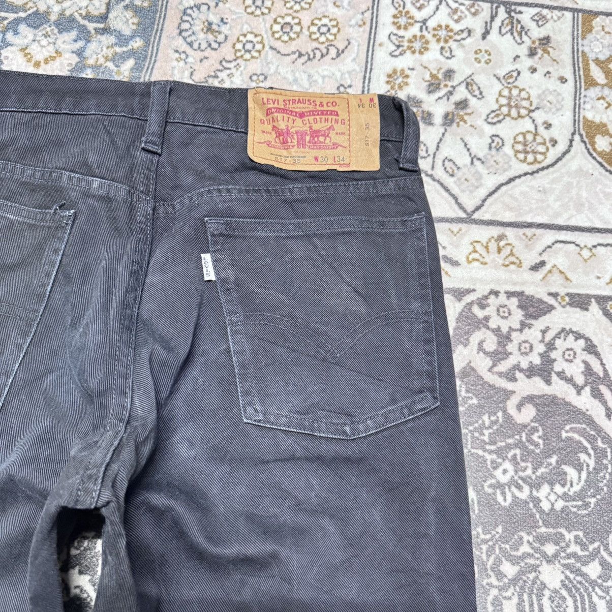 Levi's Vintage Levis 517 Black Denim Flare Jeans Hedi Slimane Size US 30 / EU 46 - 13 Thumbnail
