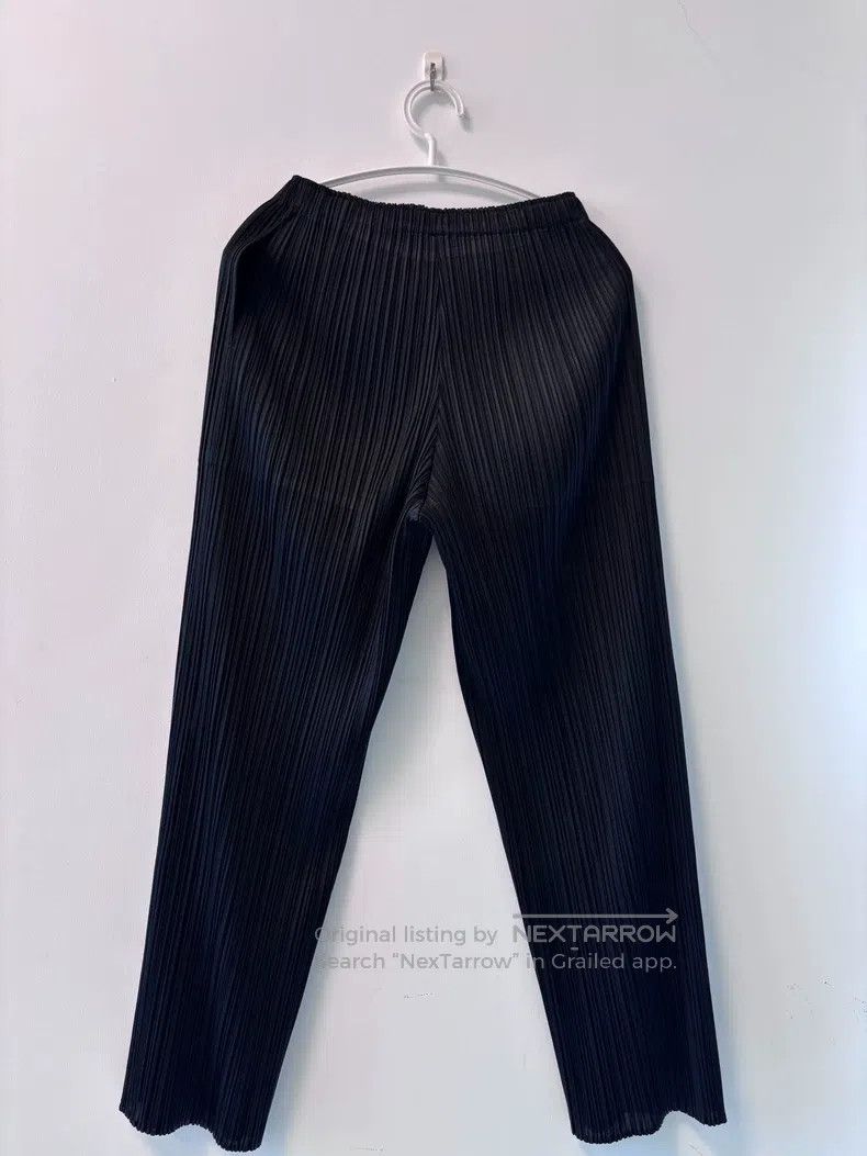 Issey Miyake Black Straight-Leg Long Pants