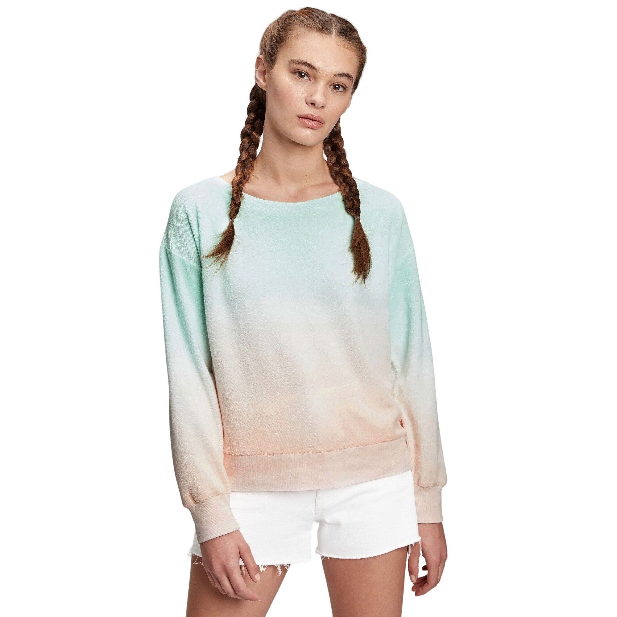 Gap Gap Ombre Terry Soft Pullover Sweatshirt Pastel Mint Pink Gr Size XS / US 0-2 / IT 36-38 - 1 Thumbnail