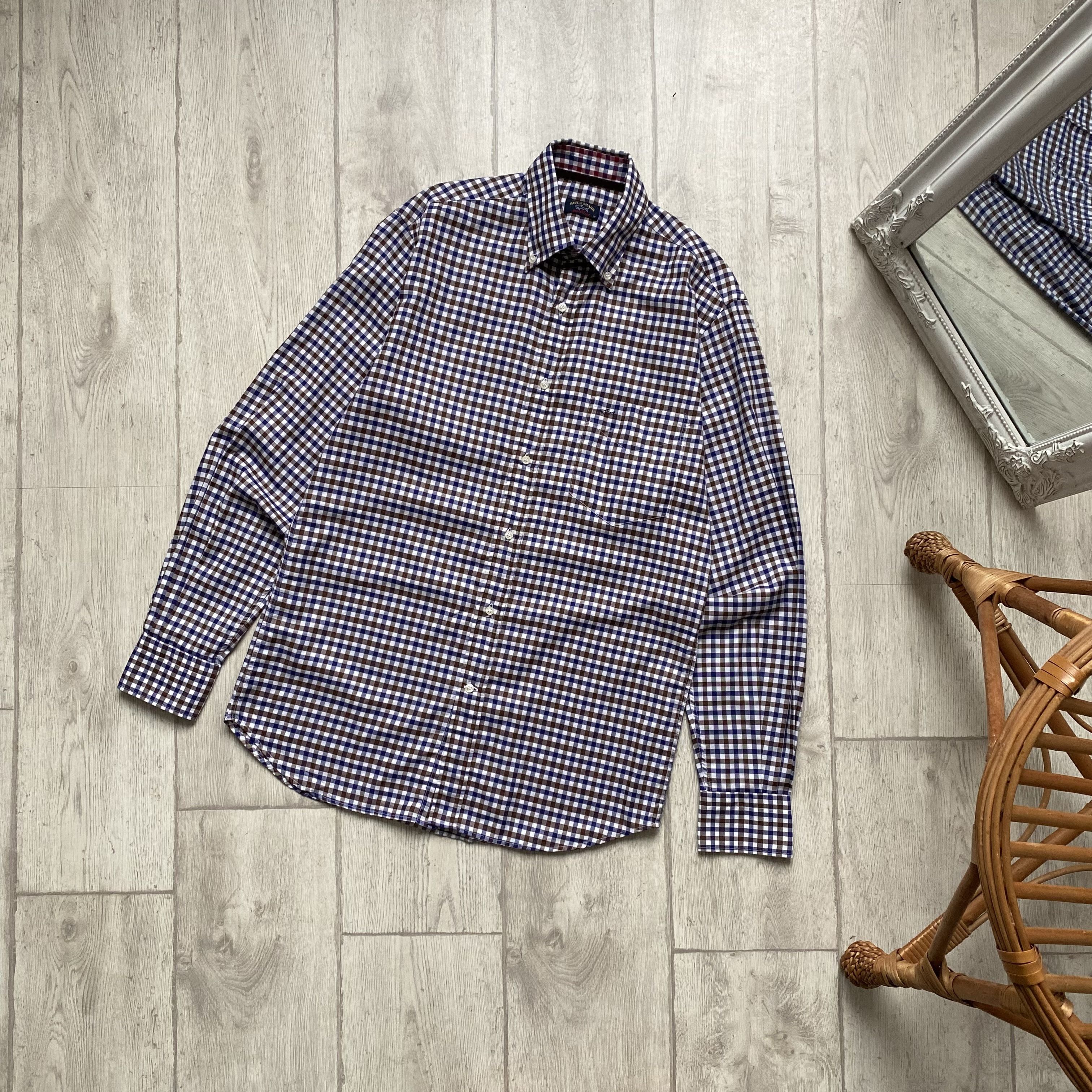 Paul & Shark 🛥️ Paul & Shark Yachting shirt checkered plaid small logo Size US M / EU 48-50 / 2 - 9 Thumbnail