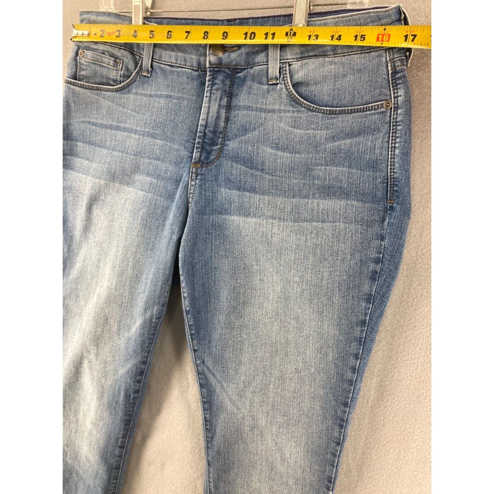 NYDJ NYDJ Womens 12 Blue Bootcut Jeans Super Skinny USA Made Size 34" / US 12 / IT 48 - 2 Thumbnail