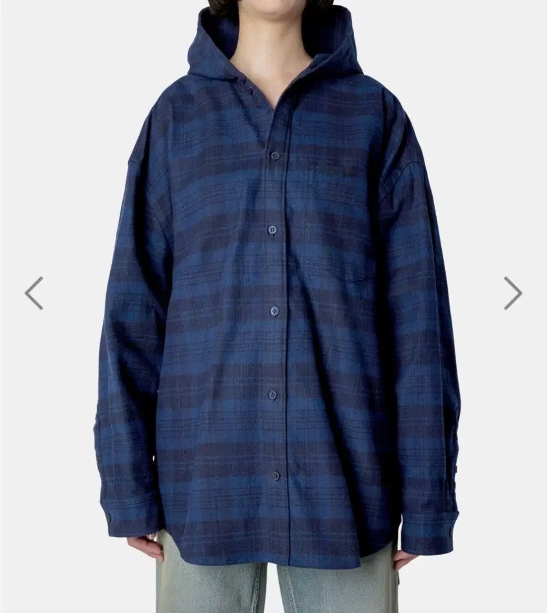 Balenciaga Balenciaga Flannel Hoodie Button Shirts Size US L / EU 52-54 / 3 - 1 Thumbnail