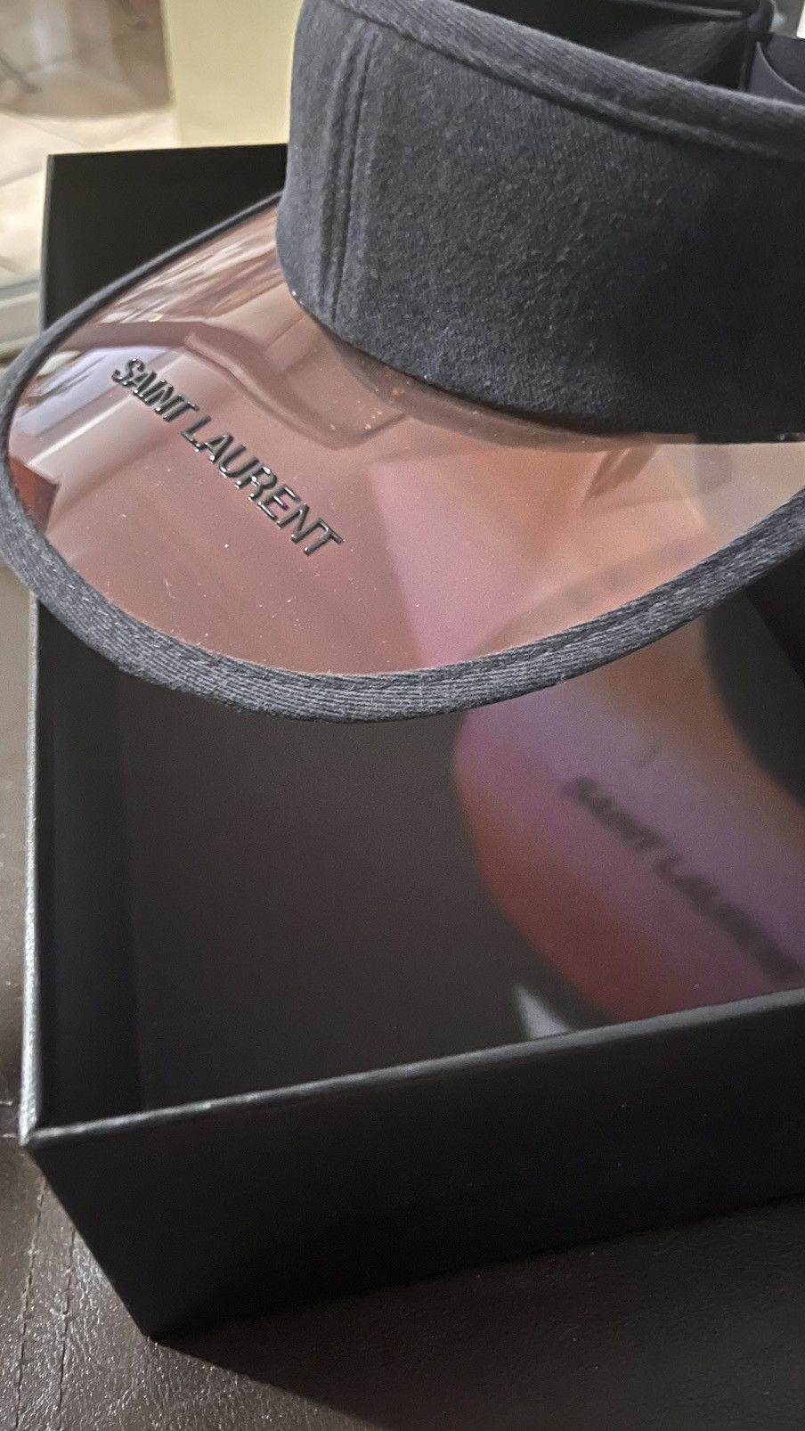 Yves Saint Laurent YSL black cotton visor hat Size ONE SIZE - 3 Thumbnail
