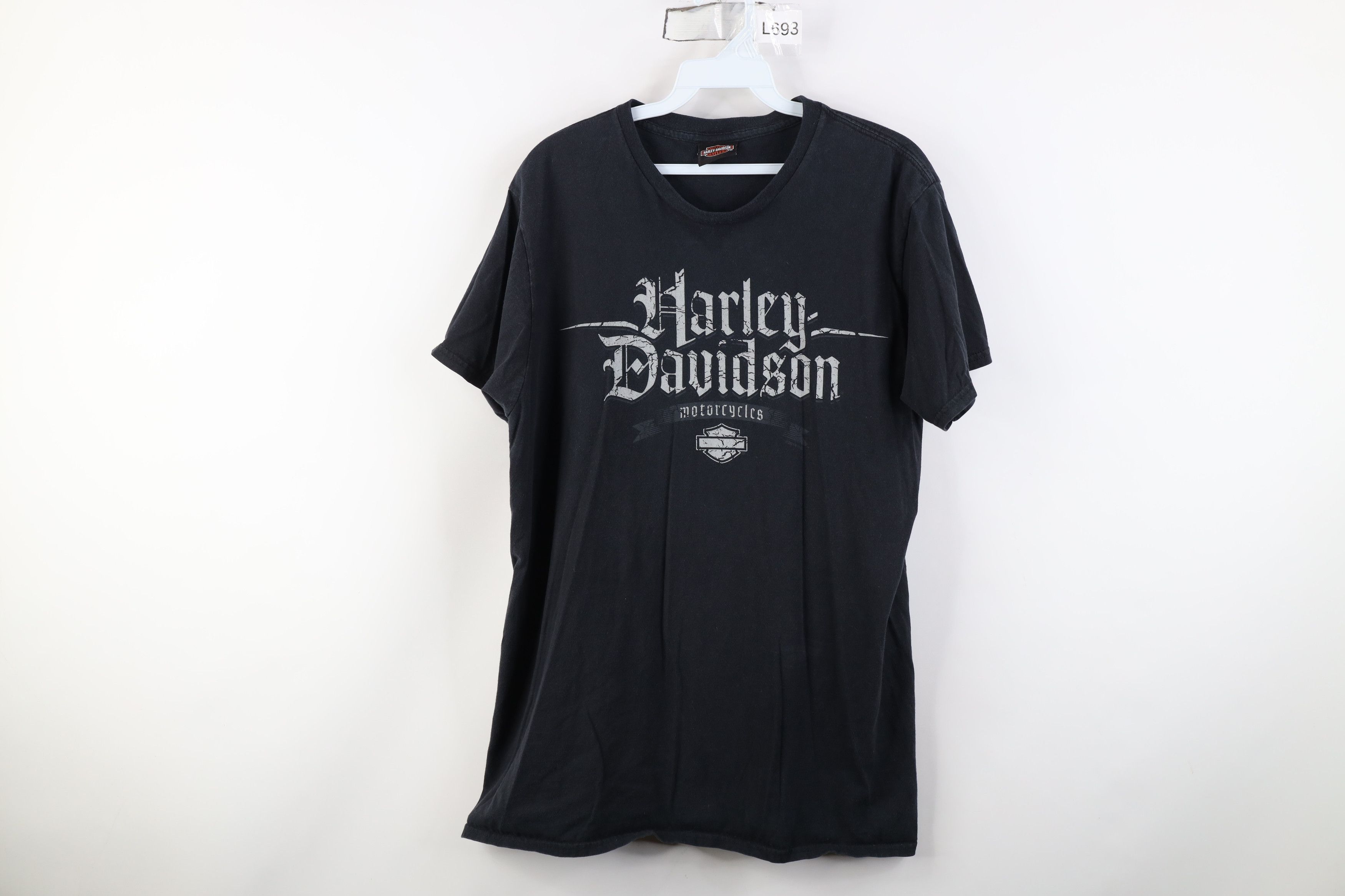 Harley Davidson Vintage Y2K Harley Davidson Spell Old English T-Shirt Black Size US L / EU 52-54 / 3 - 1 Thumbnail