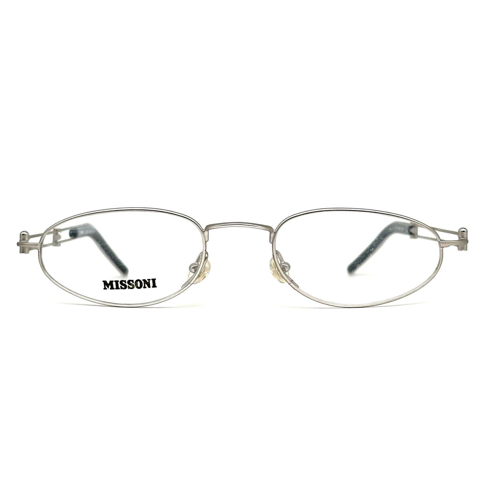 Missoni Missoni M445 steampunk silver eyeglasses frames Italy 80 NOS Size ONE SIZE - 5 Thumbnail