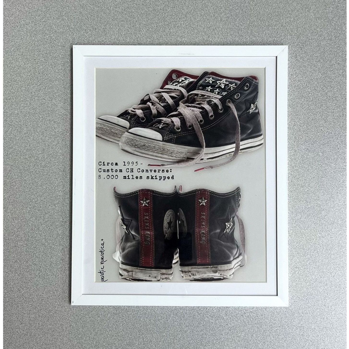 Chrome Hearts converse shoes Framed poster 9x11