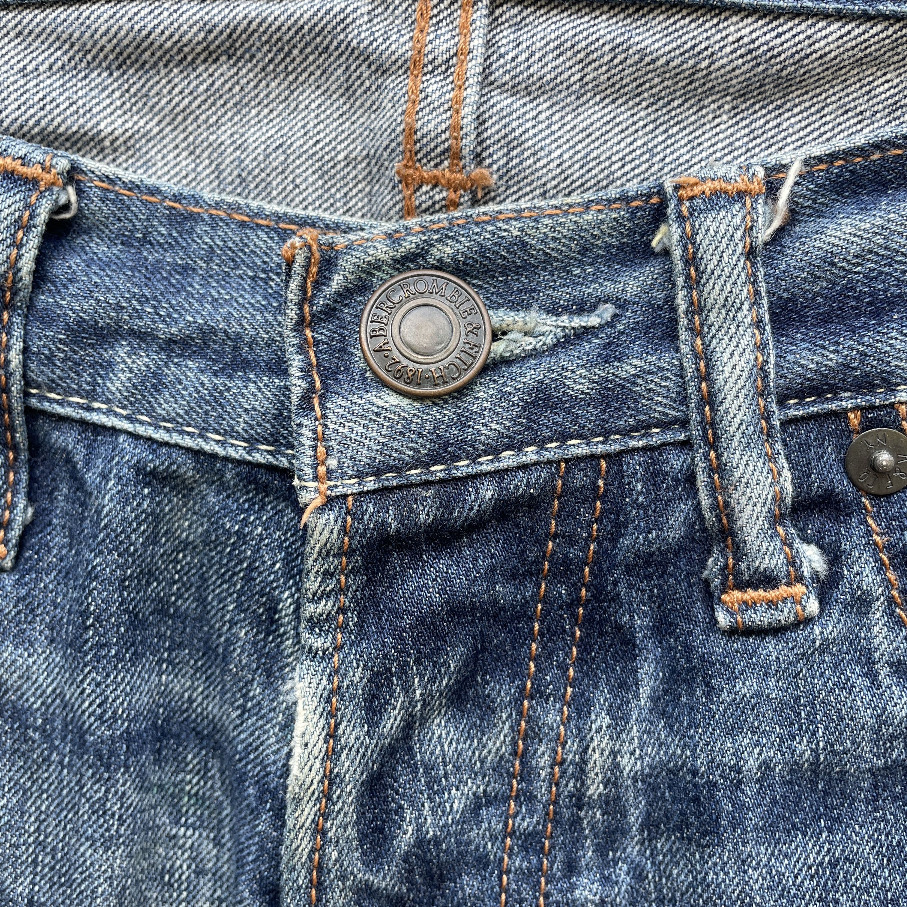 Abercrombie & Fitch W32 VINTAGE A&F DISTRESSED FLARE JEANS BOOTCUT DENIM PANTS Size US 32 / EU 48 - 6 Thumbnail