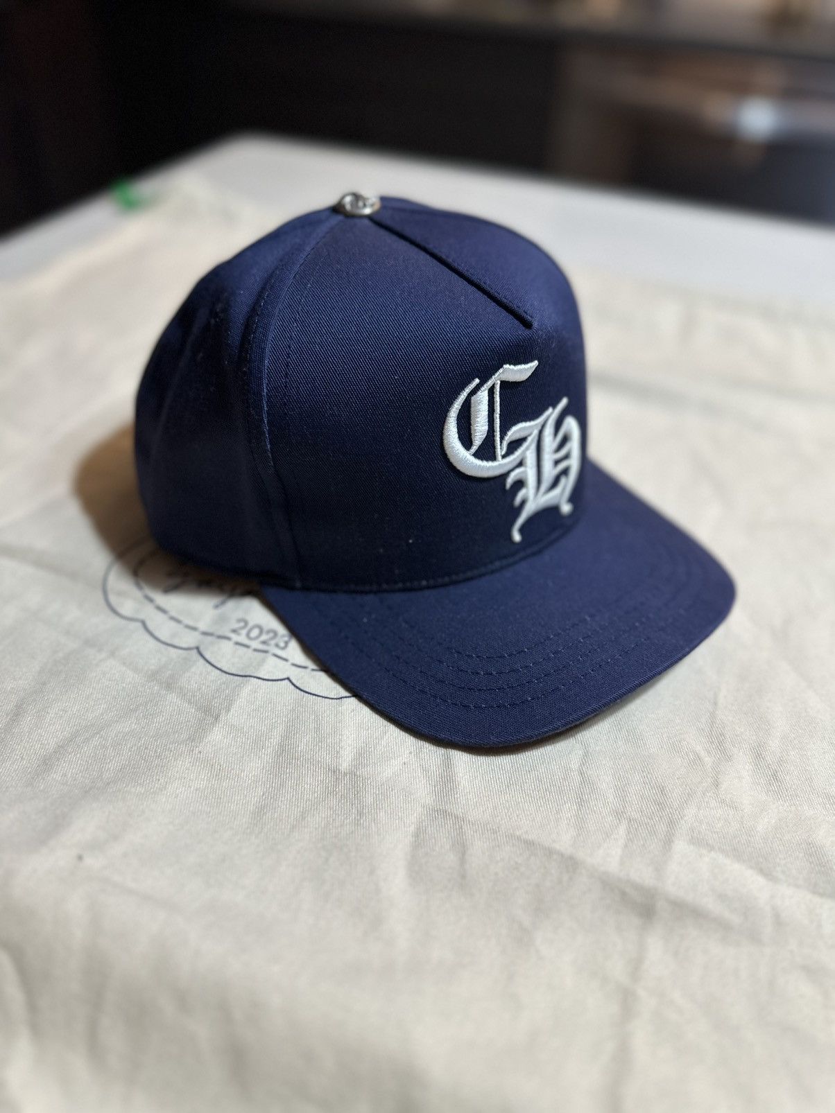 Chrome Hearts Chrome Hearts Navy baseball hat | Grailed