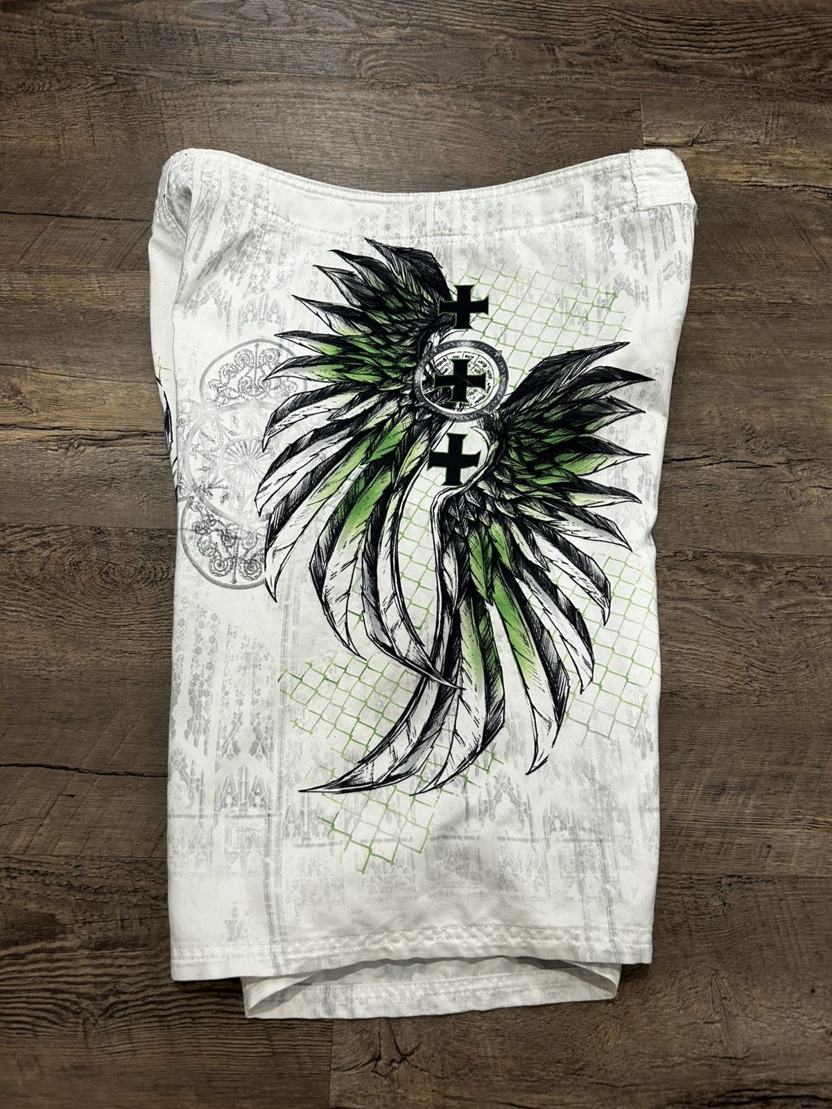 Affliction 🔫 MMA Elite Y2K Swim Shorts 🔫 Size US 32 / EU 48 - 4 Thumbnail