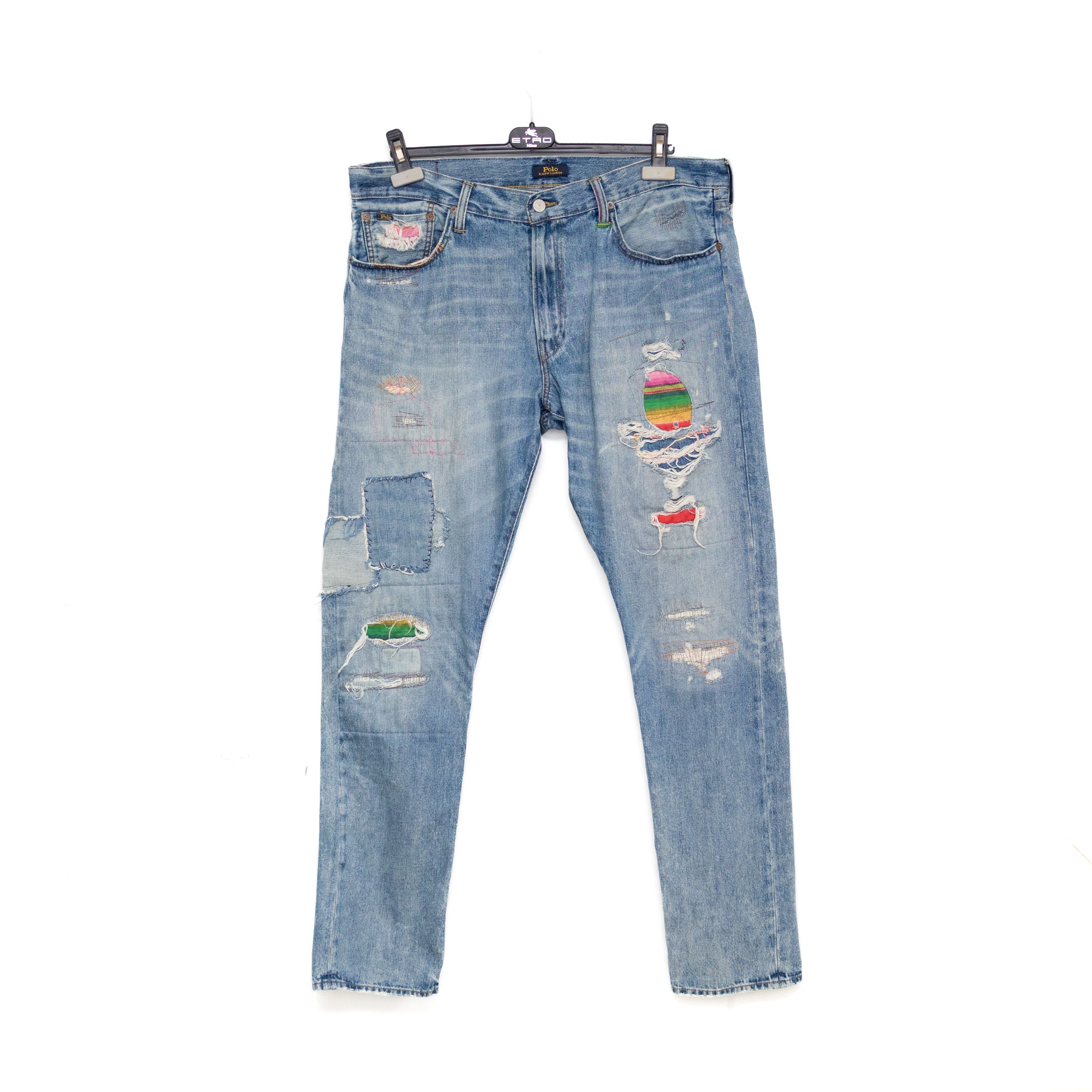 Polo Ralph Lauren Polo Ralph Lauren Sullivan Slim Patchwork Distressed Jeans Size US 36 / EU 52 - 1 Thumbnail