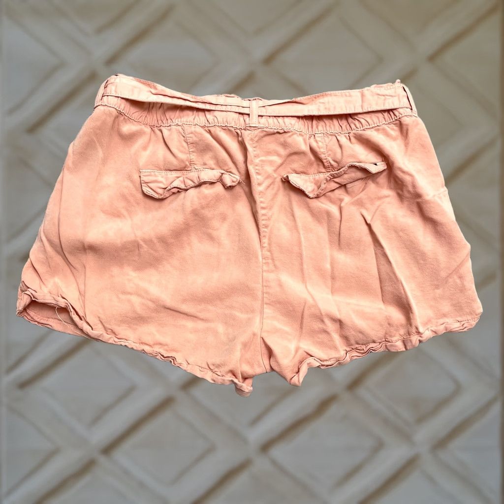 Sanctuary Sanctuary Shorts Womens Paperbag Peach 30x2.5 High Rise Belted Elastic Casual 30 Orange Size 30" / US 8 / IT 44 - 1 Thumbnail