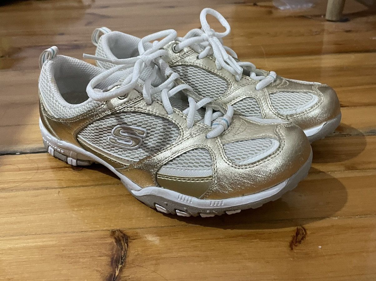 SKECHERS Vintage Sketchers Low top sneakers in White and Gold Size US 5.5 / IT 35.5 - 1 Thumbnail