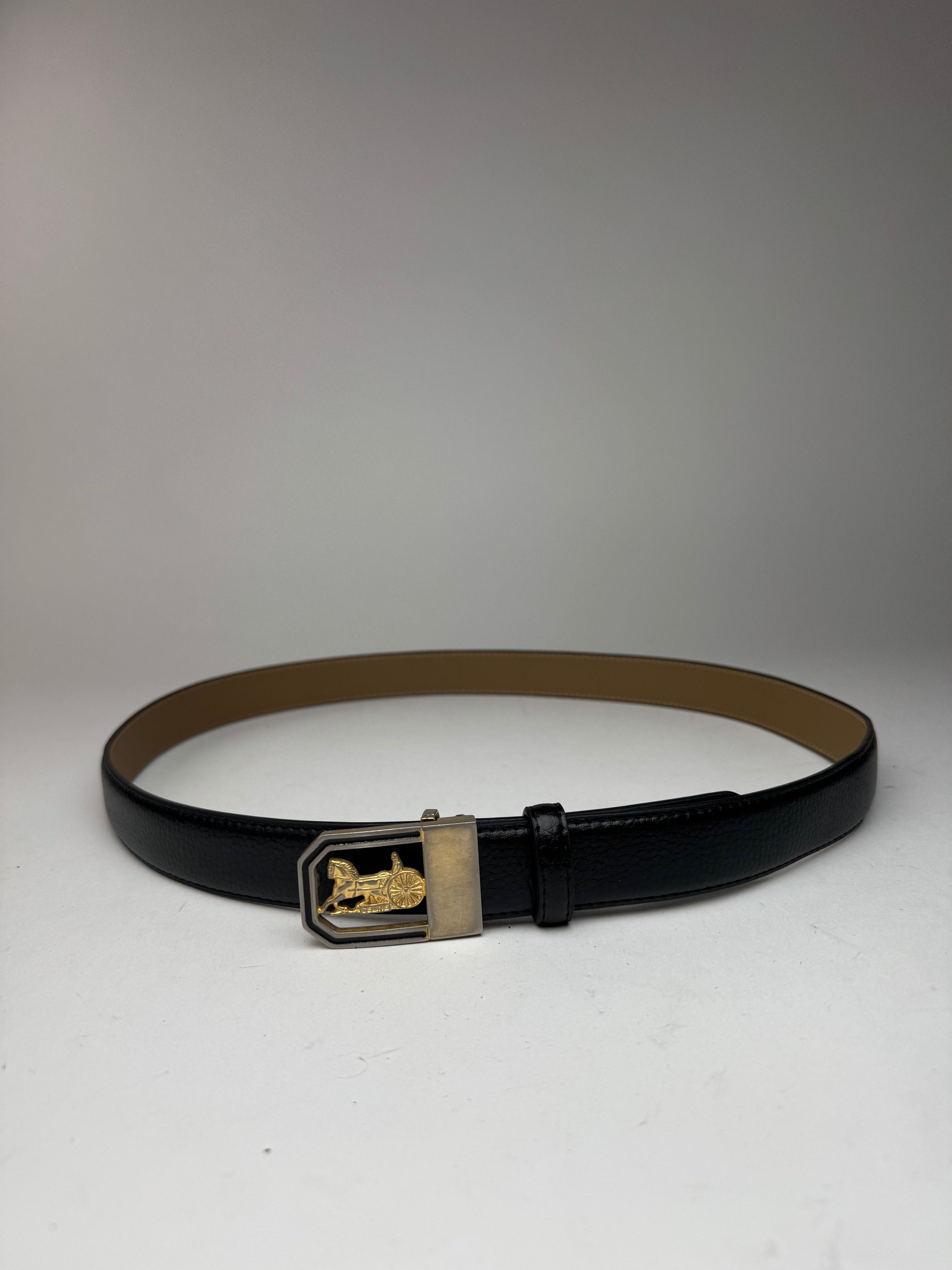 Celine Vintage Leather belt black Size ONE SIZE - 1 Thumbnail